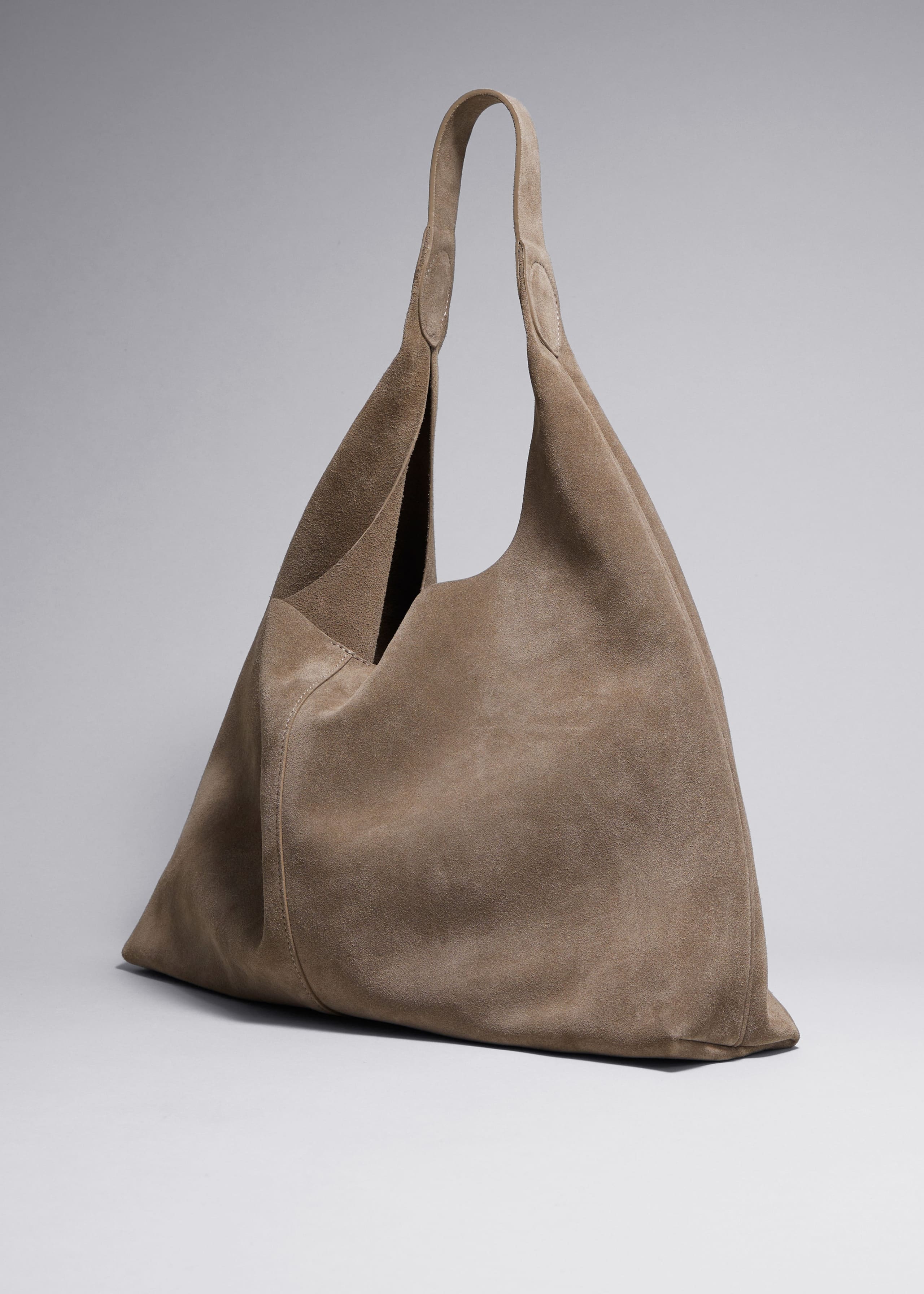 Large Suede Tote Bag - Brown - Still Life