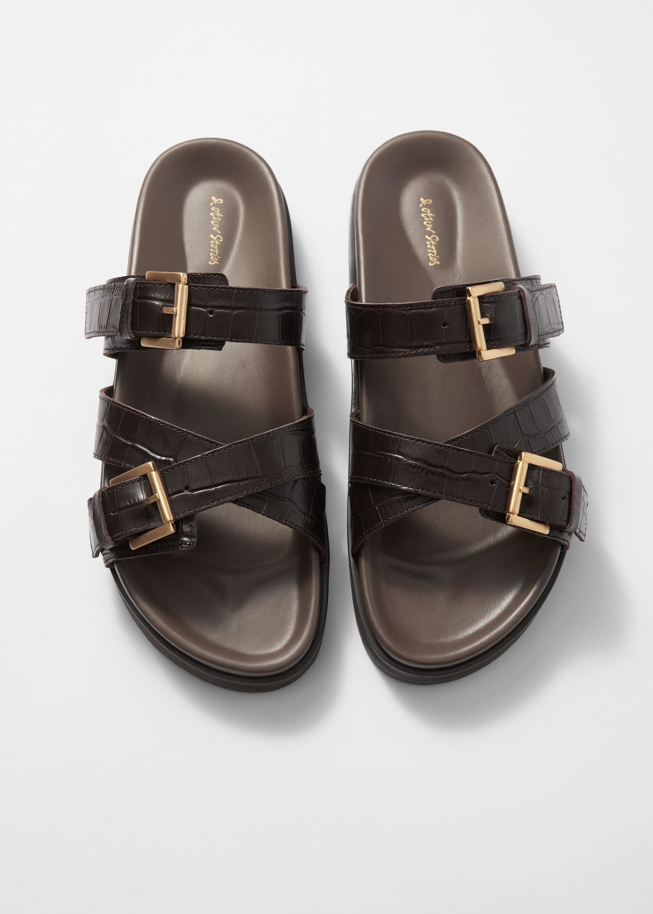Zobrazit větší obrázek: Kožené sandály s překříženými pásky - Brown Leather - ŽENY | H&M CZ 4