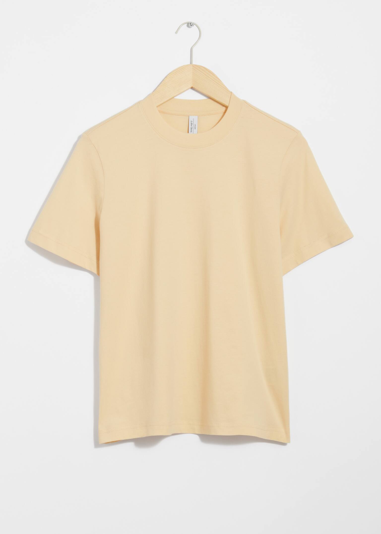 T-shirt à col ras du cou - Jaune/Blanc/Gris chiné foncé/Rouge/Vert clair/Beige/Taupe/Noir/Rose/Gris/Taupe