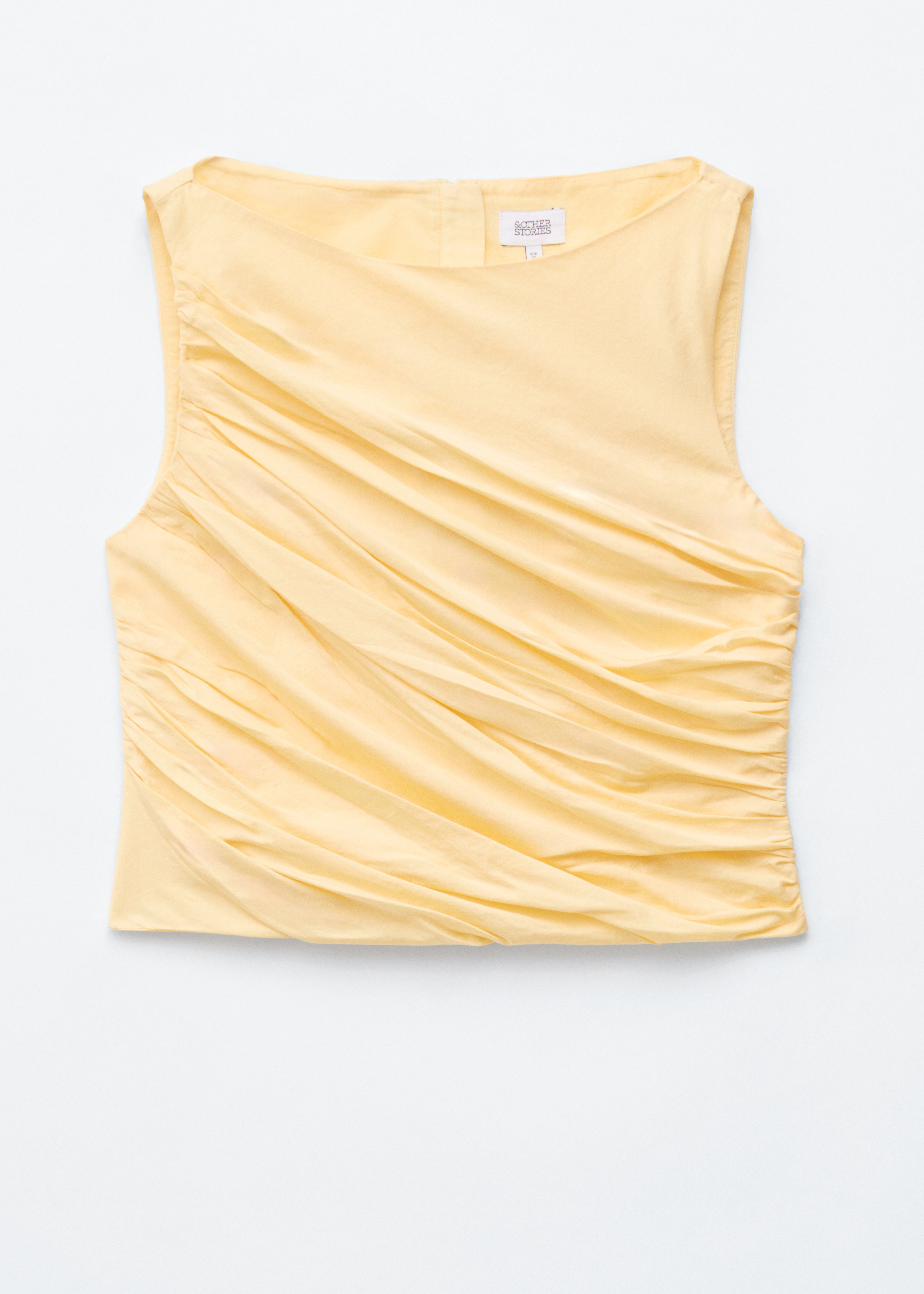 Haut texturé à encolure bateau - Jaune/Beige/Écossais