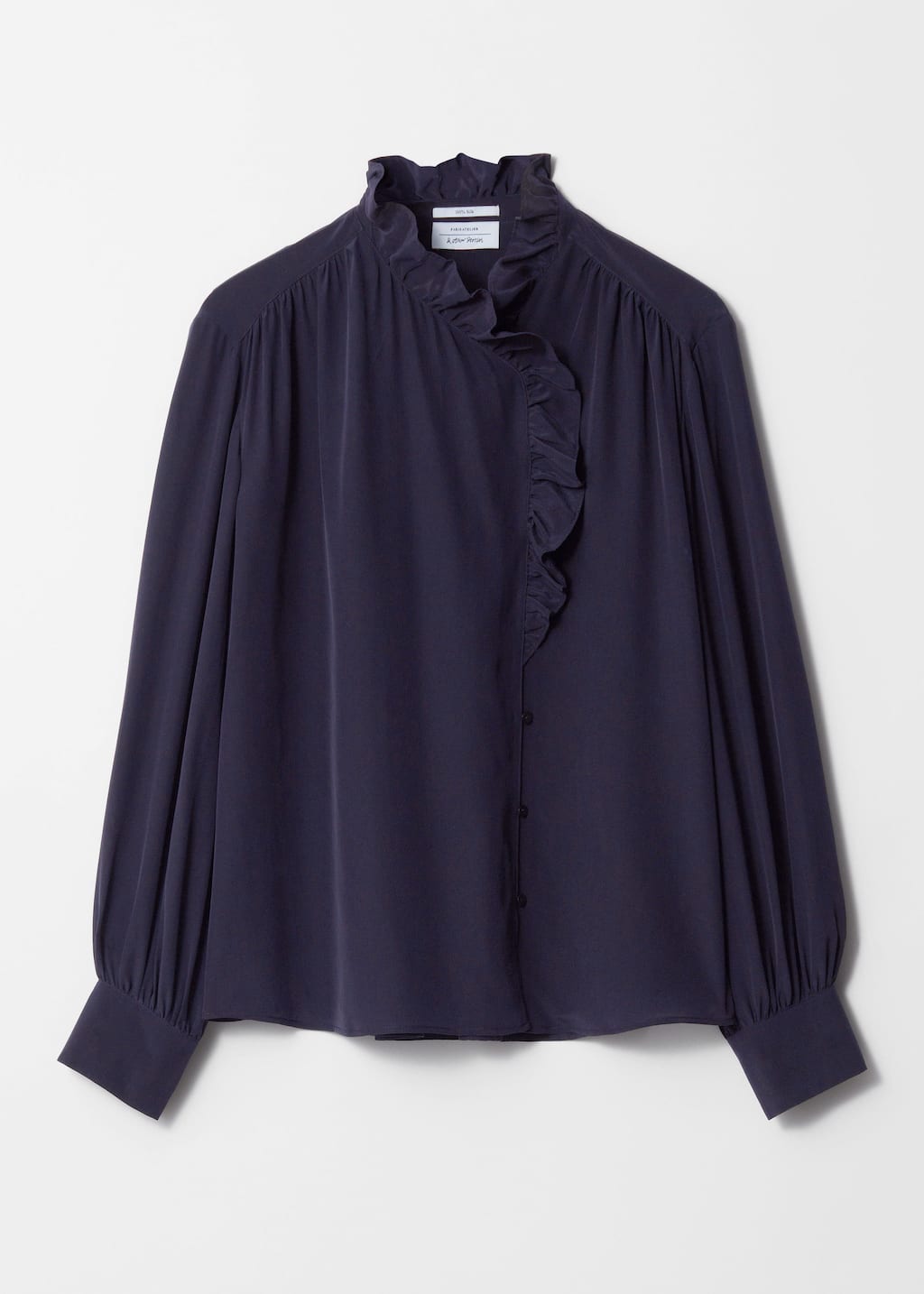 Ruffled Silk Blouse
