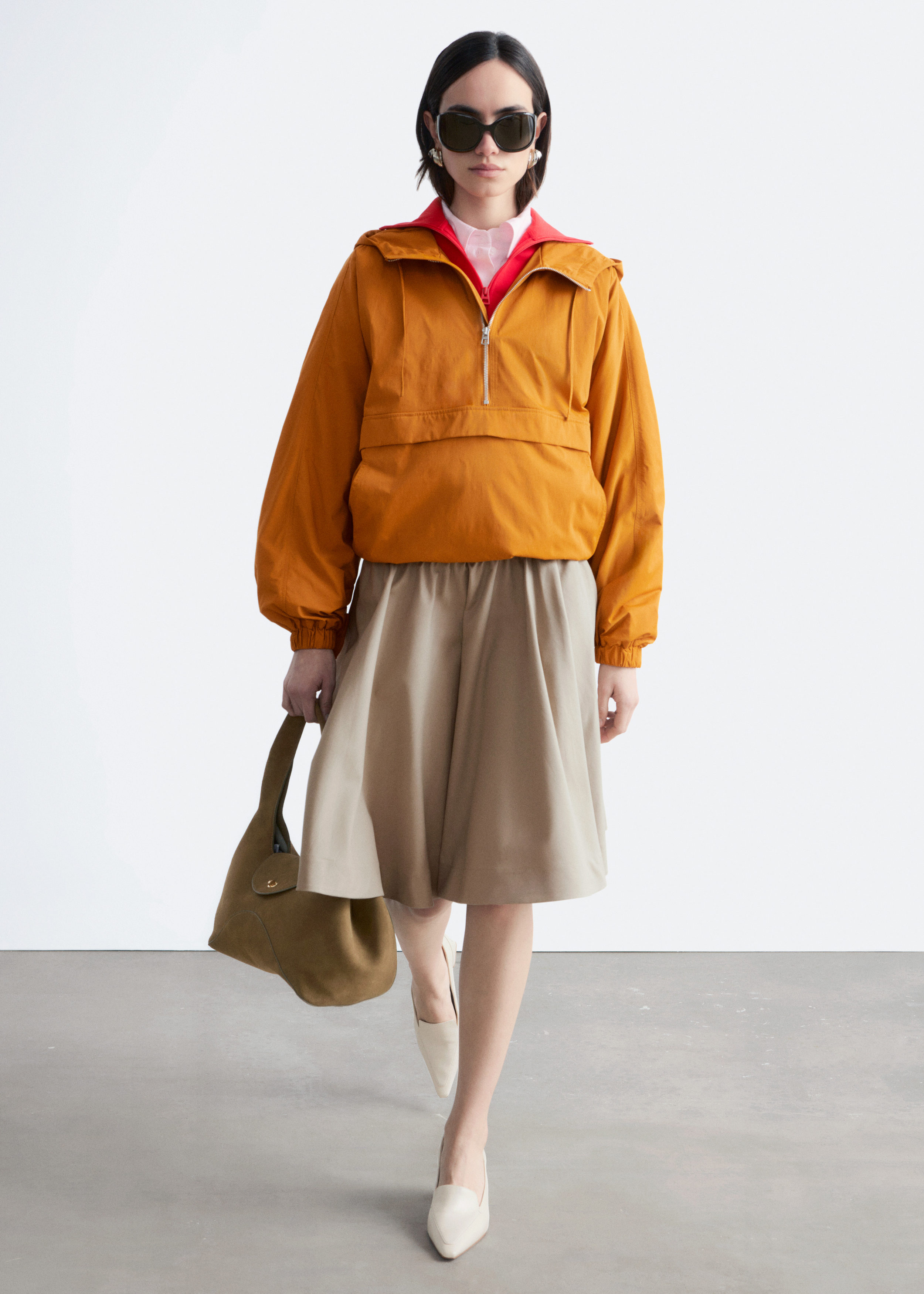 Hooded Anorak - Orange - Jackets - & Other Stories GB