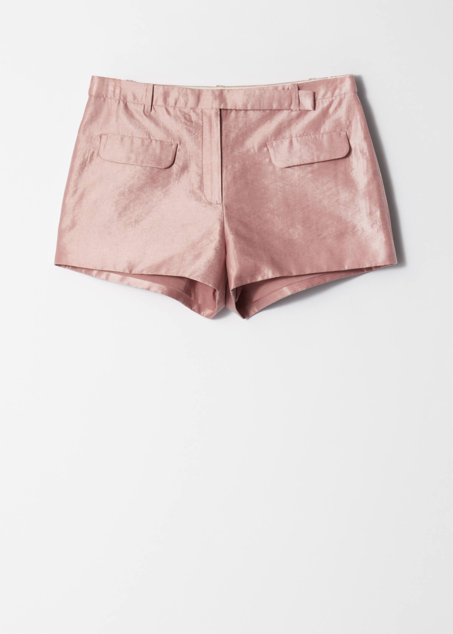 Minishorts i satin - Støvet pink - 2