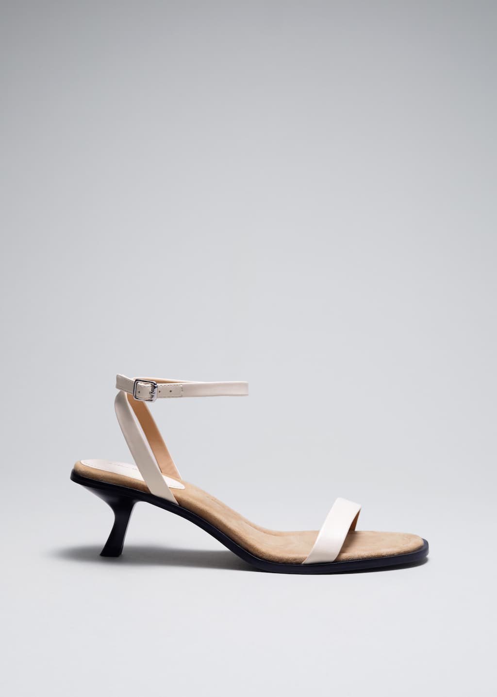 Kitten Heel Leather Sandals