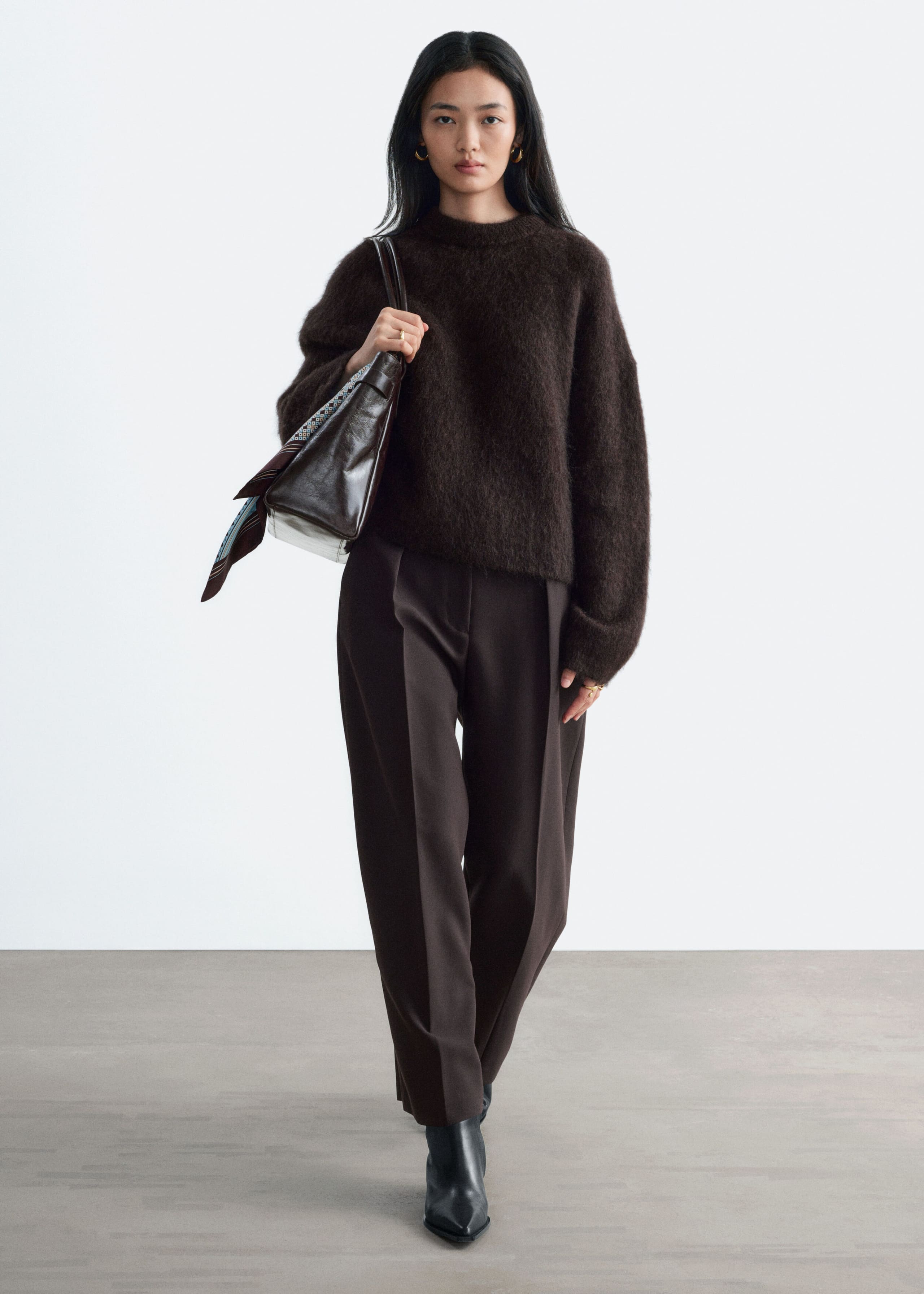 Mohair-Blend Jumper - Dark Mole - Lookbook