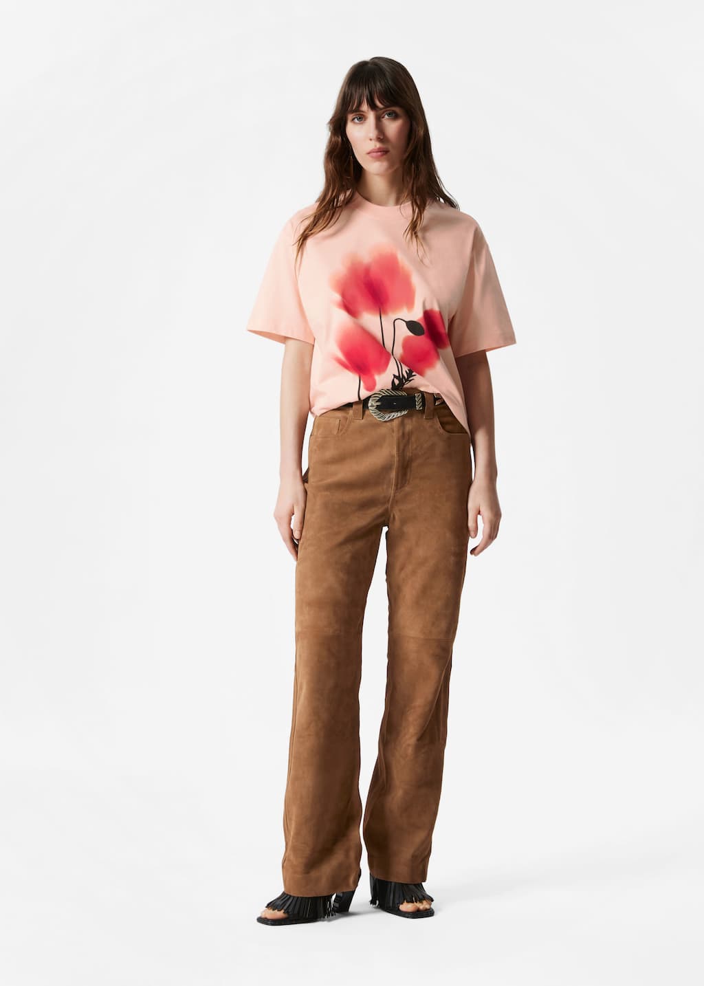 Camiseta de punto con estampado - Estampado beige - Lookbook