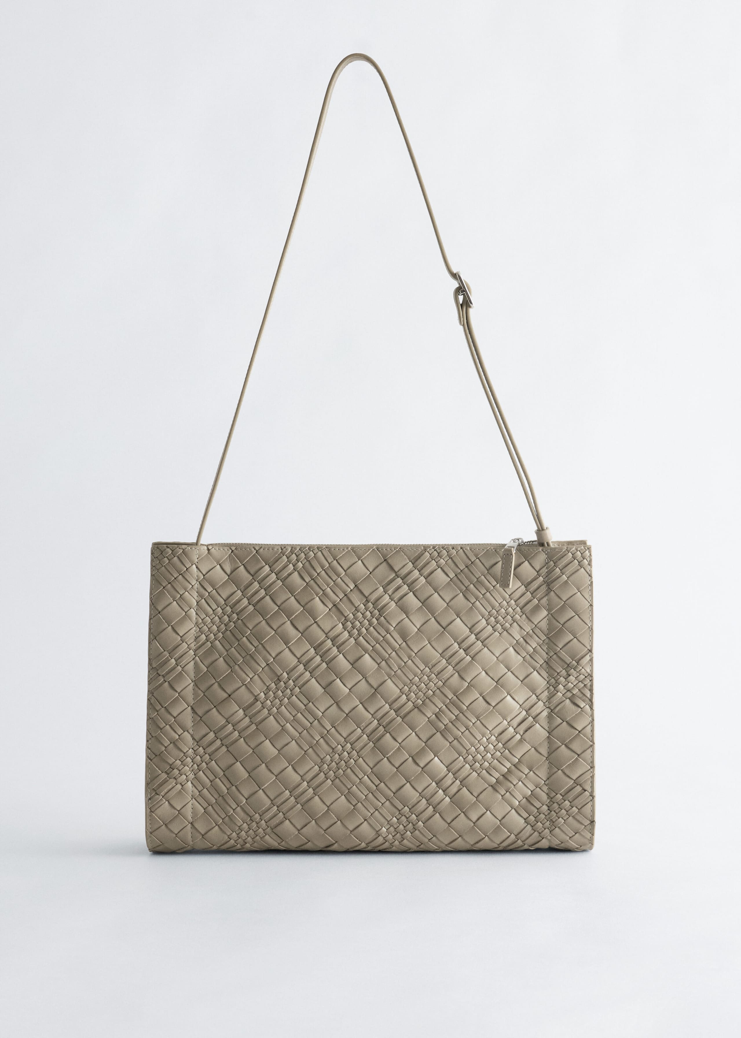 Braided Leather Crossbody Bag - Mole - Still Life