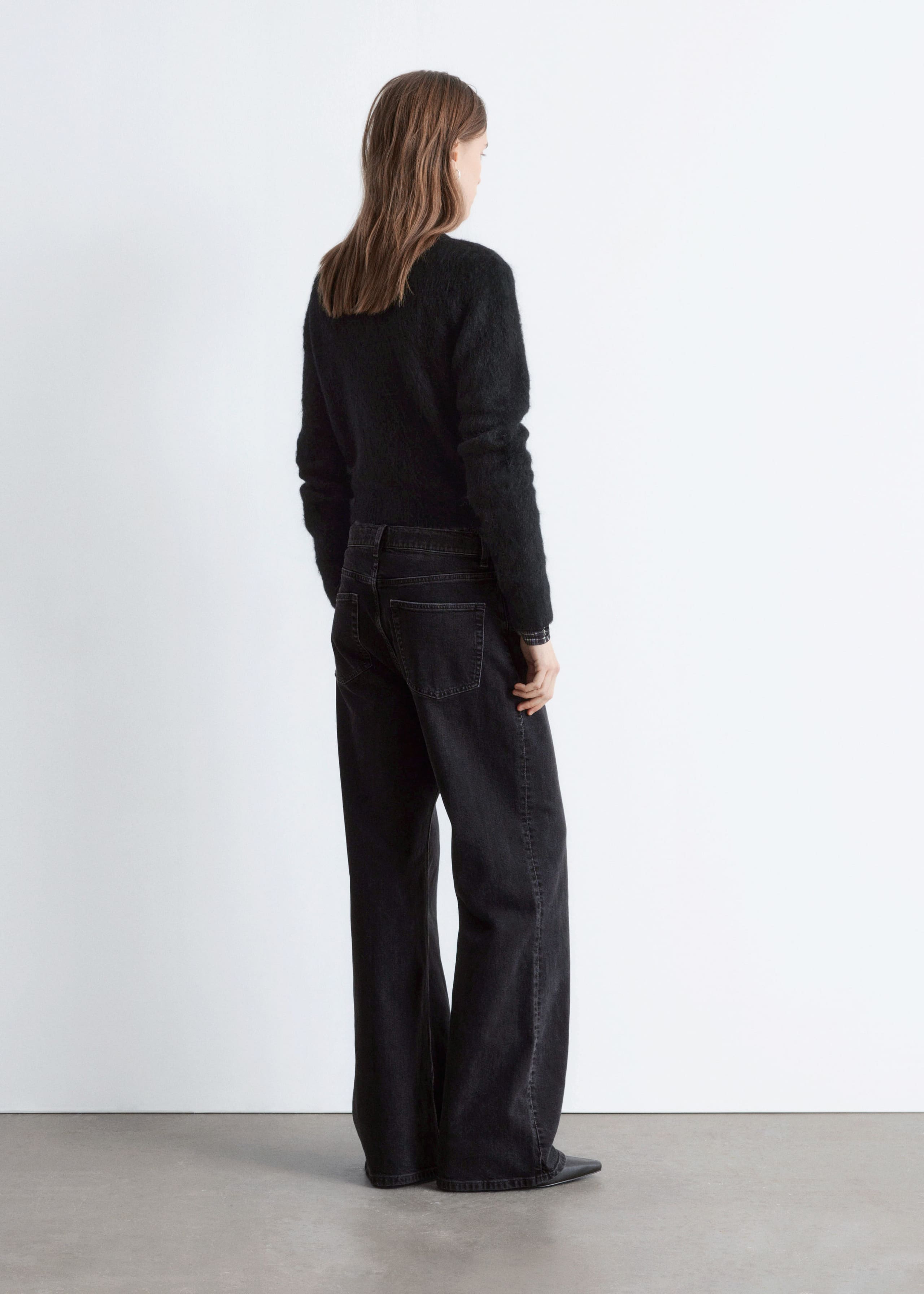 Cárdigan cepillado en mezcla de mohair - Melocotón - Lookbook