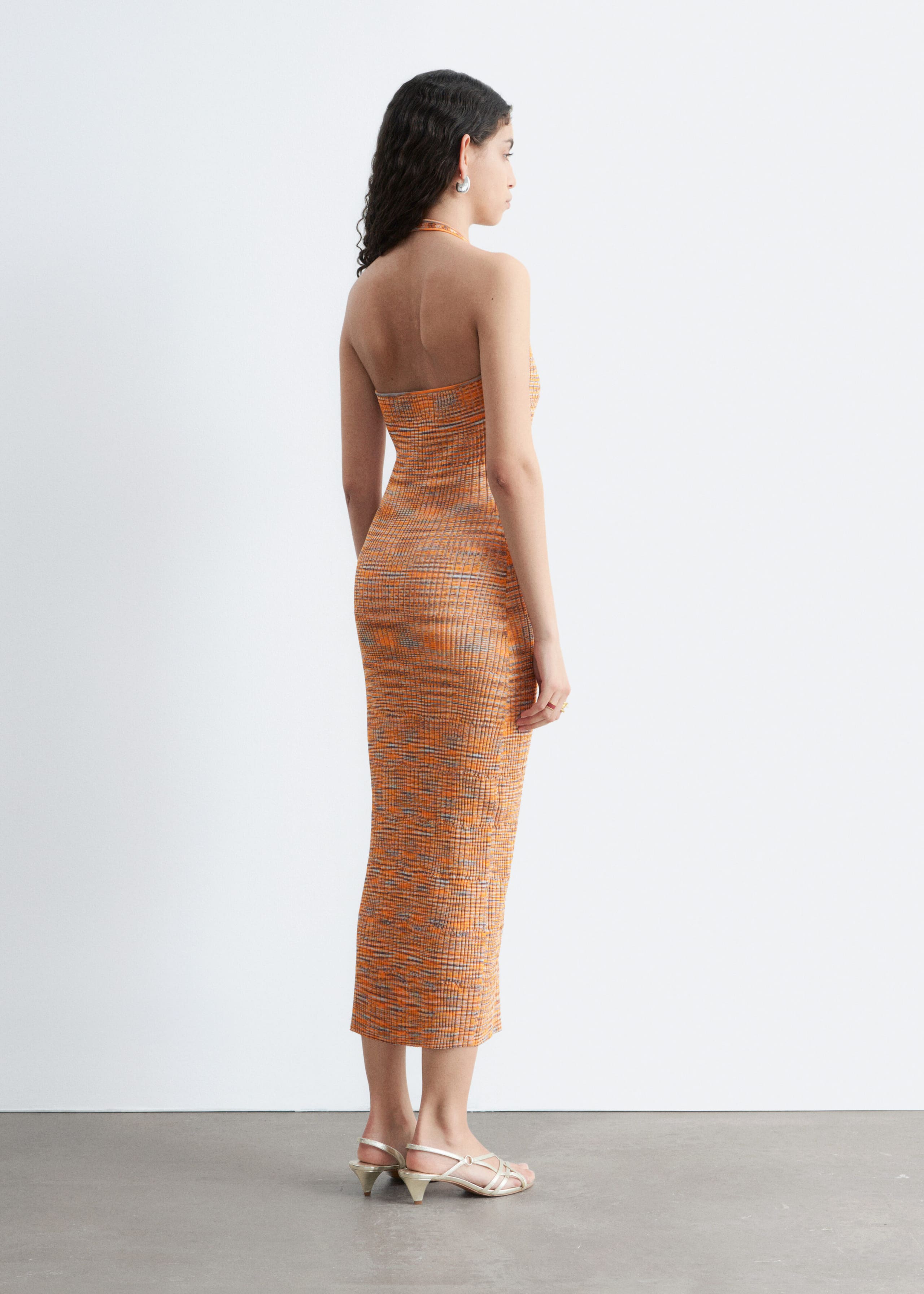 Image of Spacedye Halterneck Midi Dress