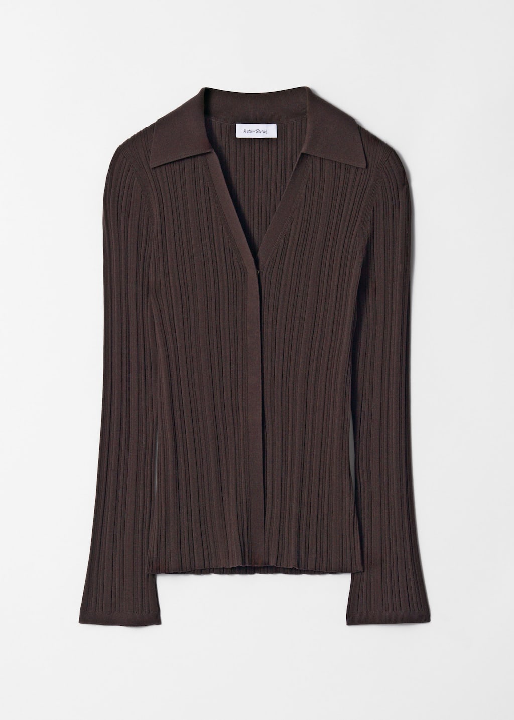 Cardigan en maille côtelée à col