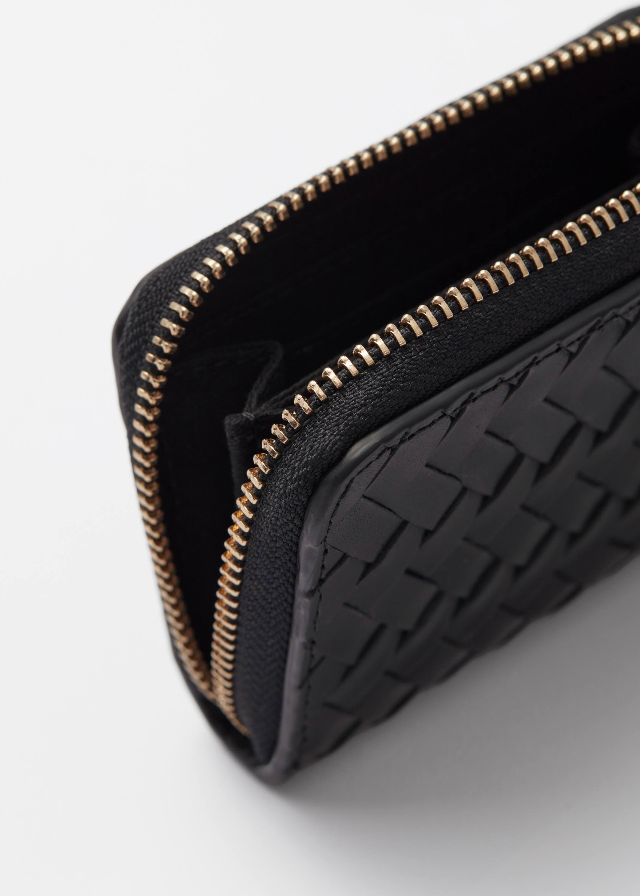 Agrandir l'image: Portefeuille en cuir tressé - Noir - FEMME | H&M CH 3