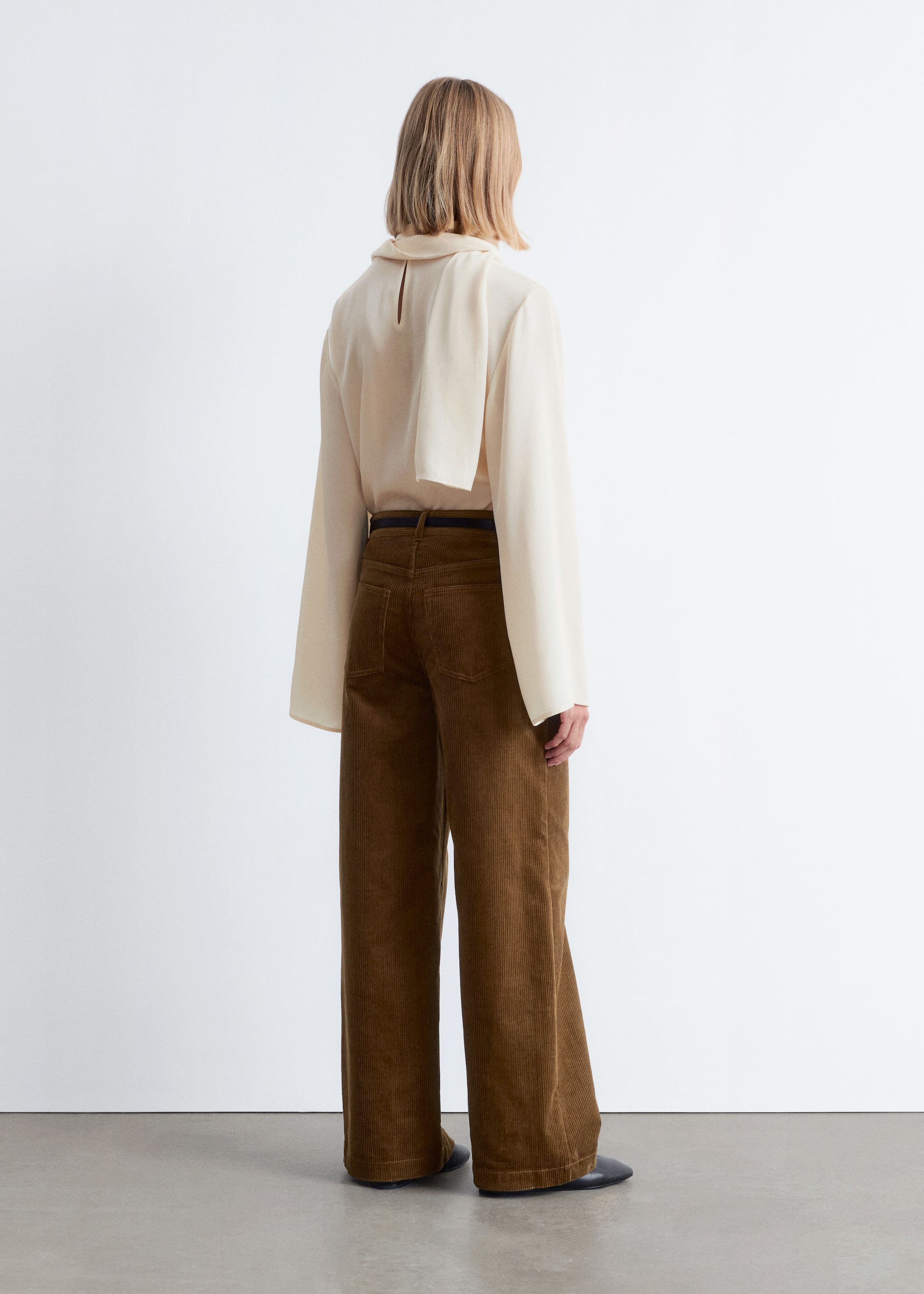 Image of Flared Corduroy Trousers