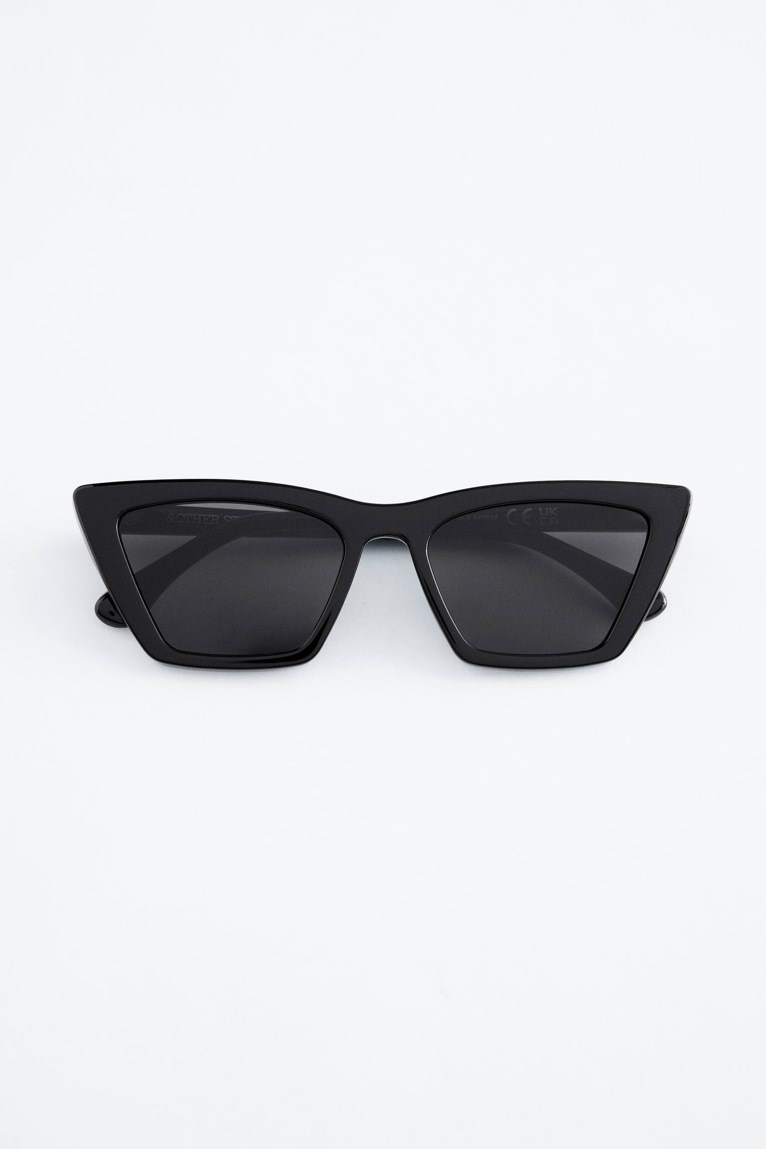 Γωνιακά Γυαλιά Ηλίου Cat-Eye - Μαύρο/Καφέ Χελώνας - 2