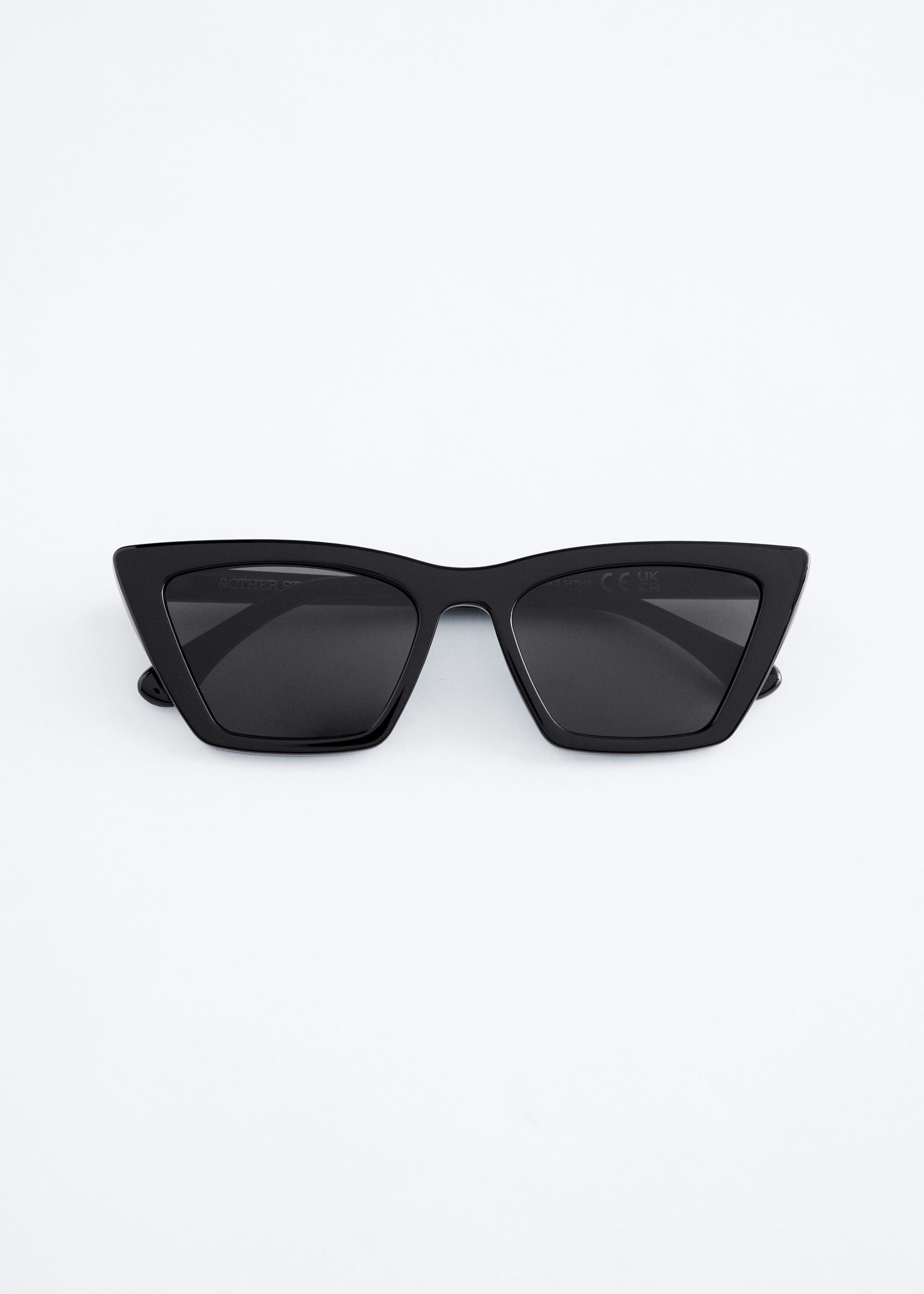 Angular Cat Eye Sunglasses - Black - Still Life