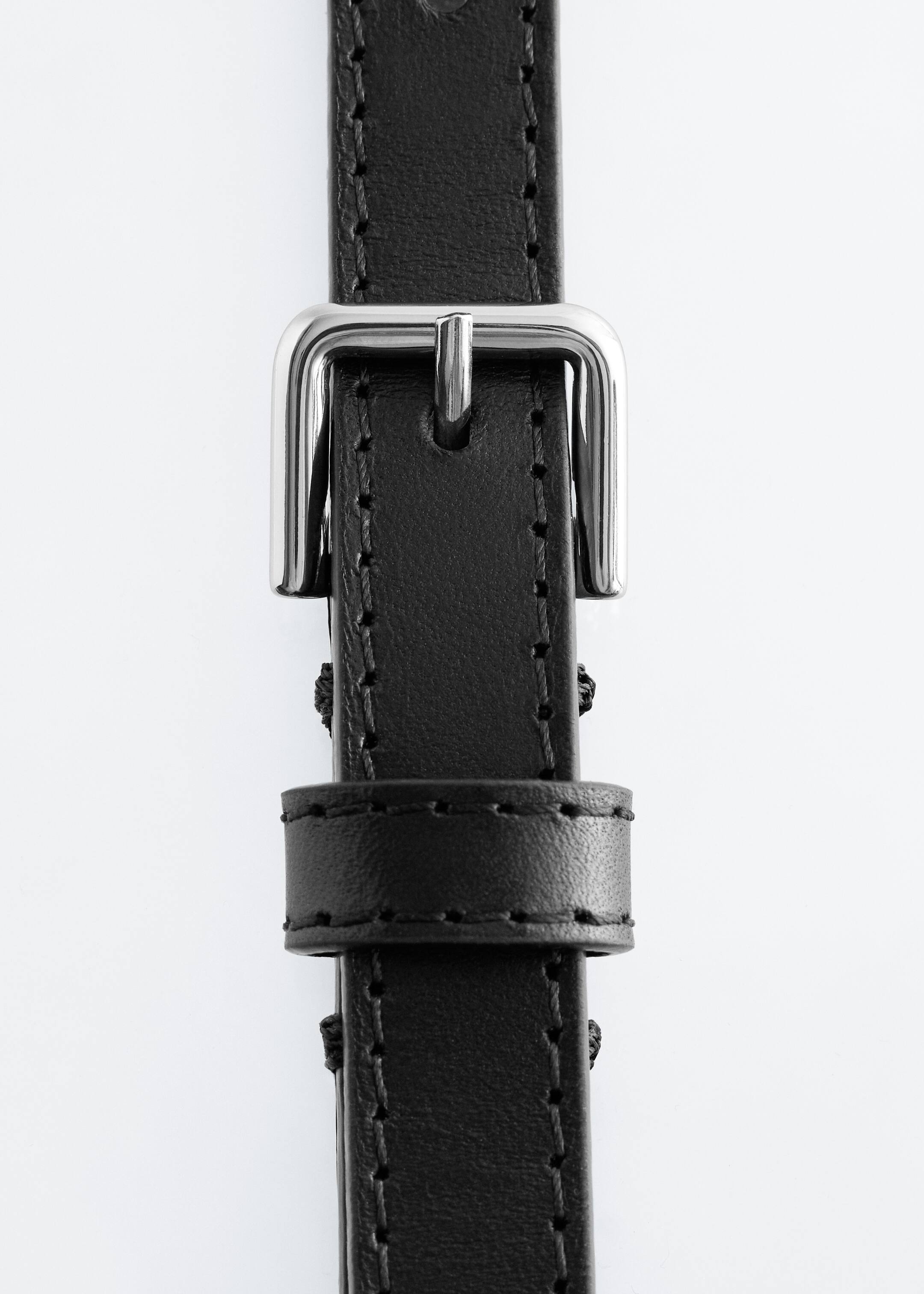 Agrandir l'image: Ceinture fine en cuir - Noir - FEMME | H&M BE 2