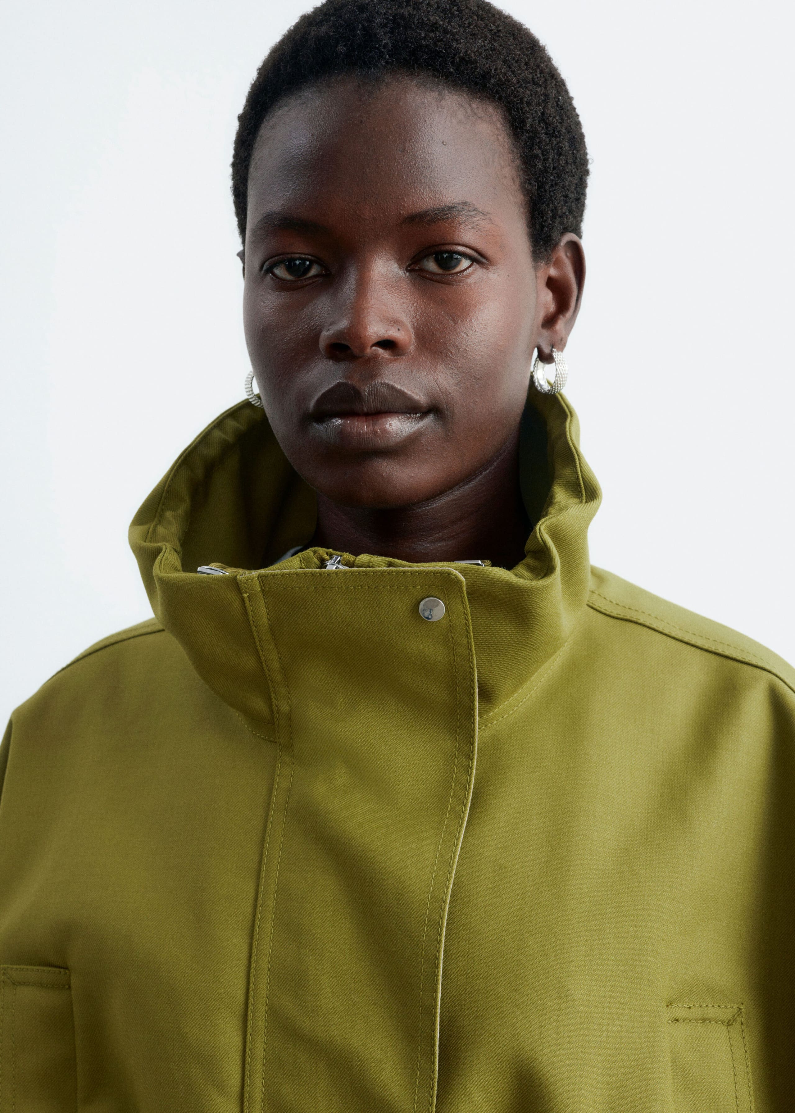 Oversized Utility Jacket - Green - Lookbook
