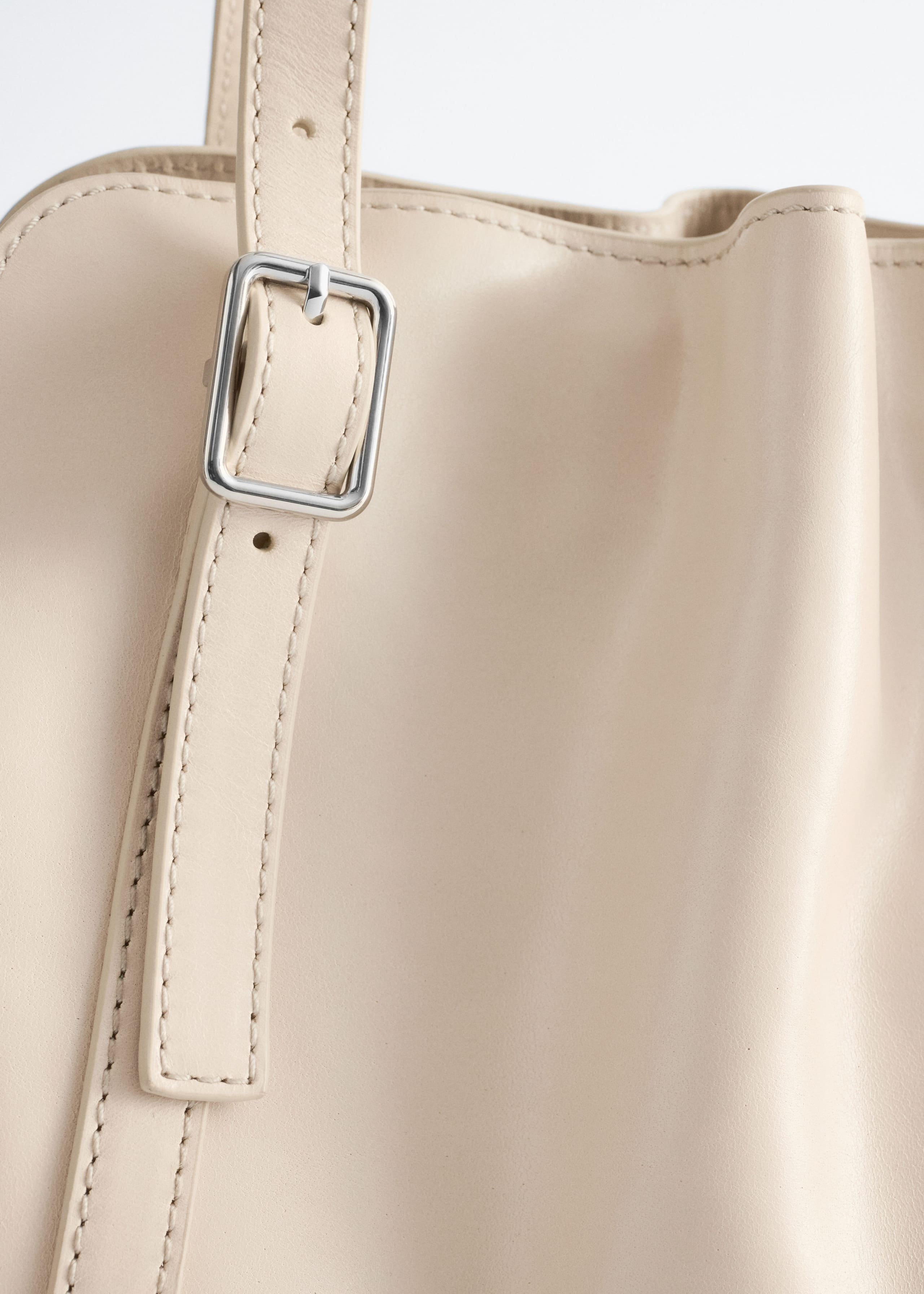 Image of Low-profile Leather Shoulder Bag