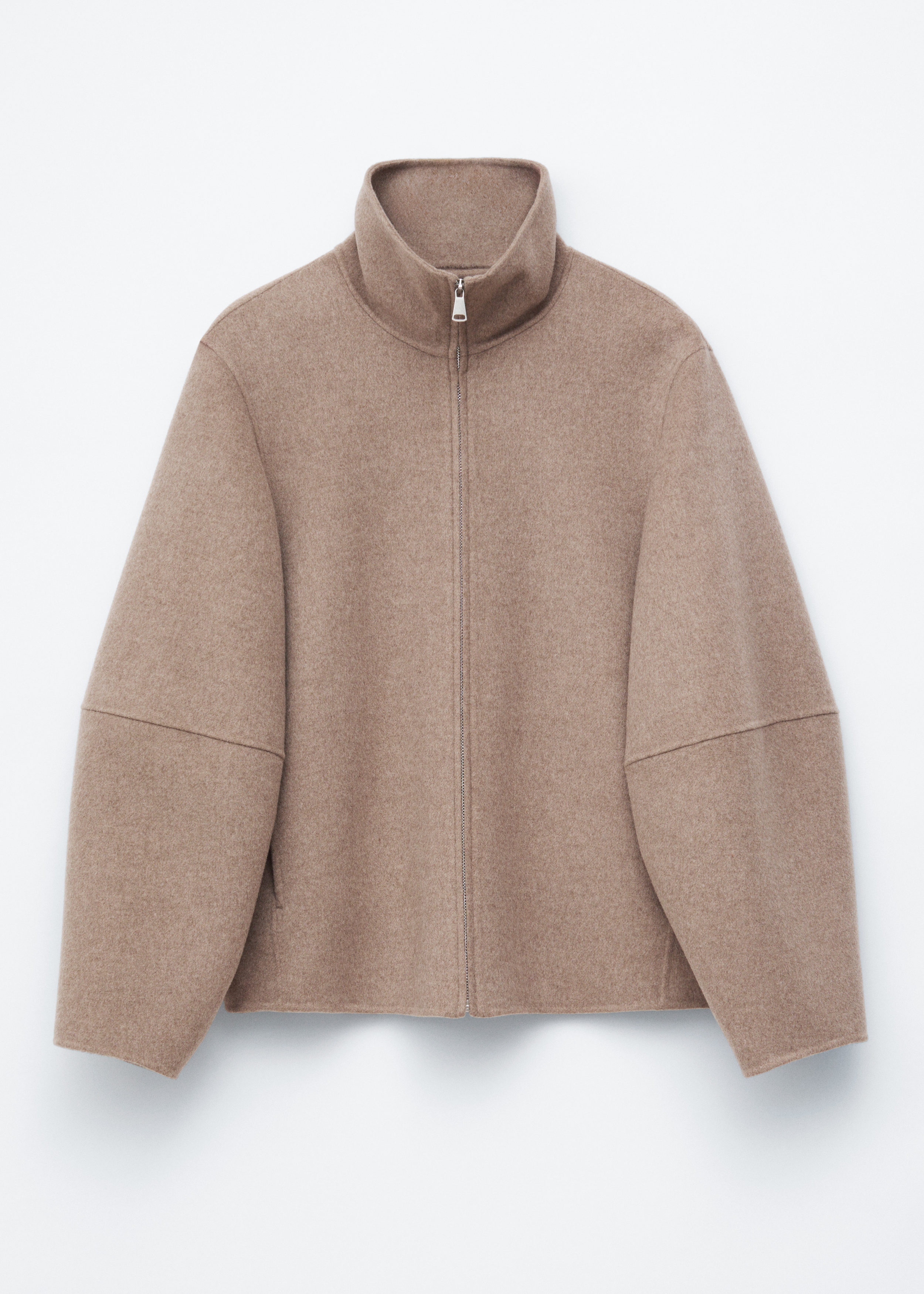 Zip-Up Wool Jacket - Dark Beige - Jackets - & Other Stories GG