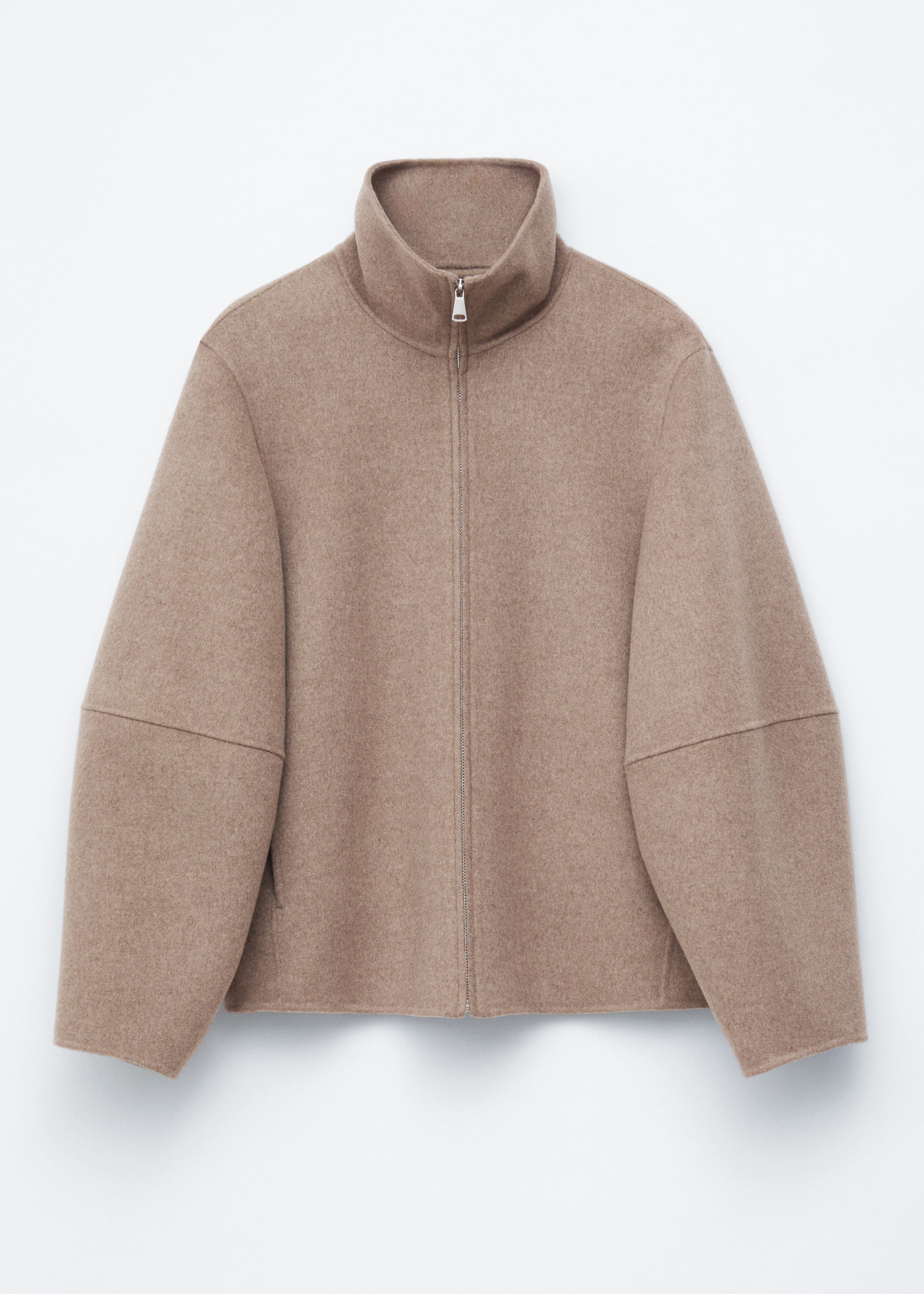Image of Zip-Up Wool Jacket