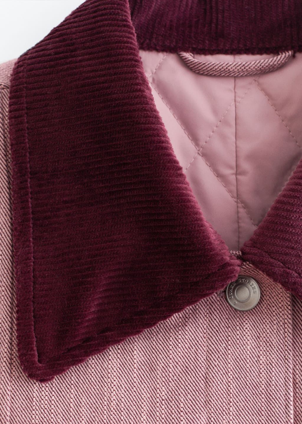 Image of Contrast-Collar A-line Jacket