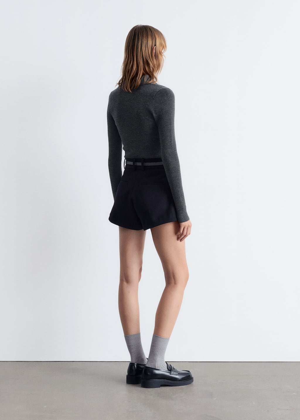 Image of Long-Sleeve Merino Wool Polo Top
