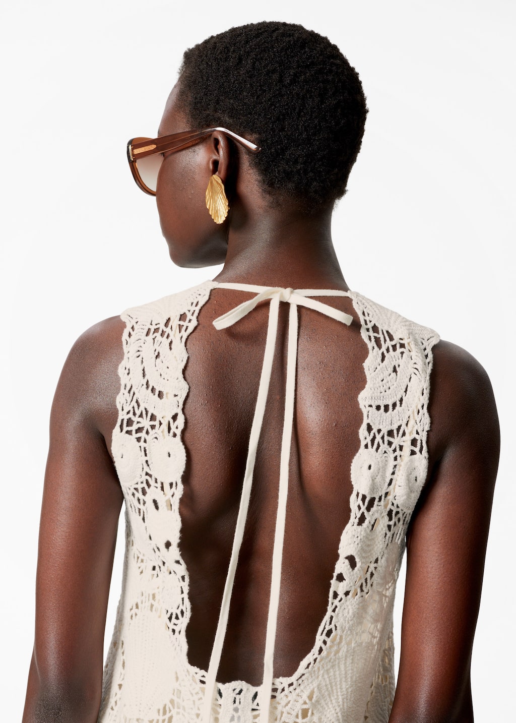Image of Robe courte crochetée