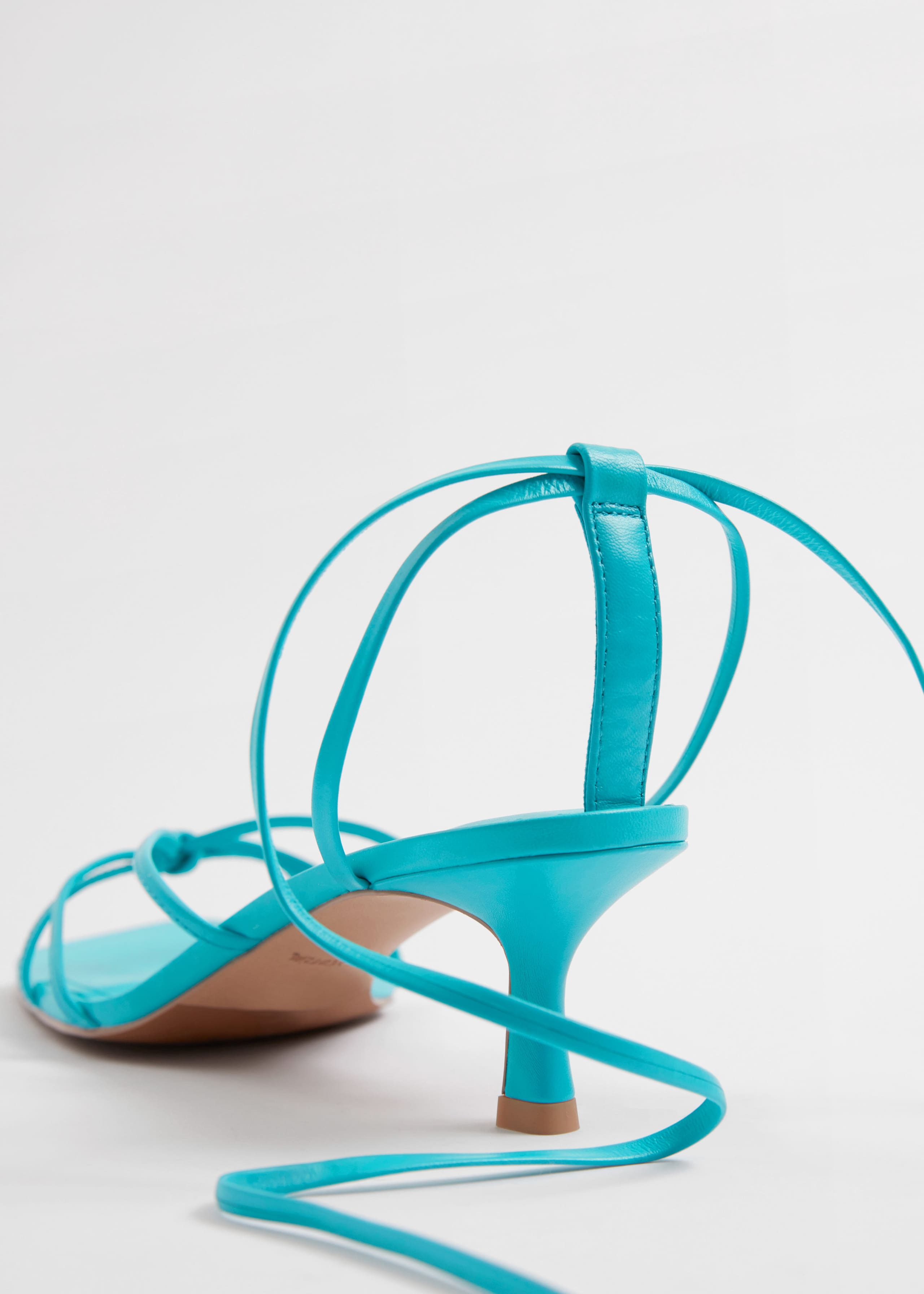 Image of Strappy Kitten Heel Leather Sandals