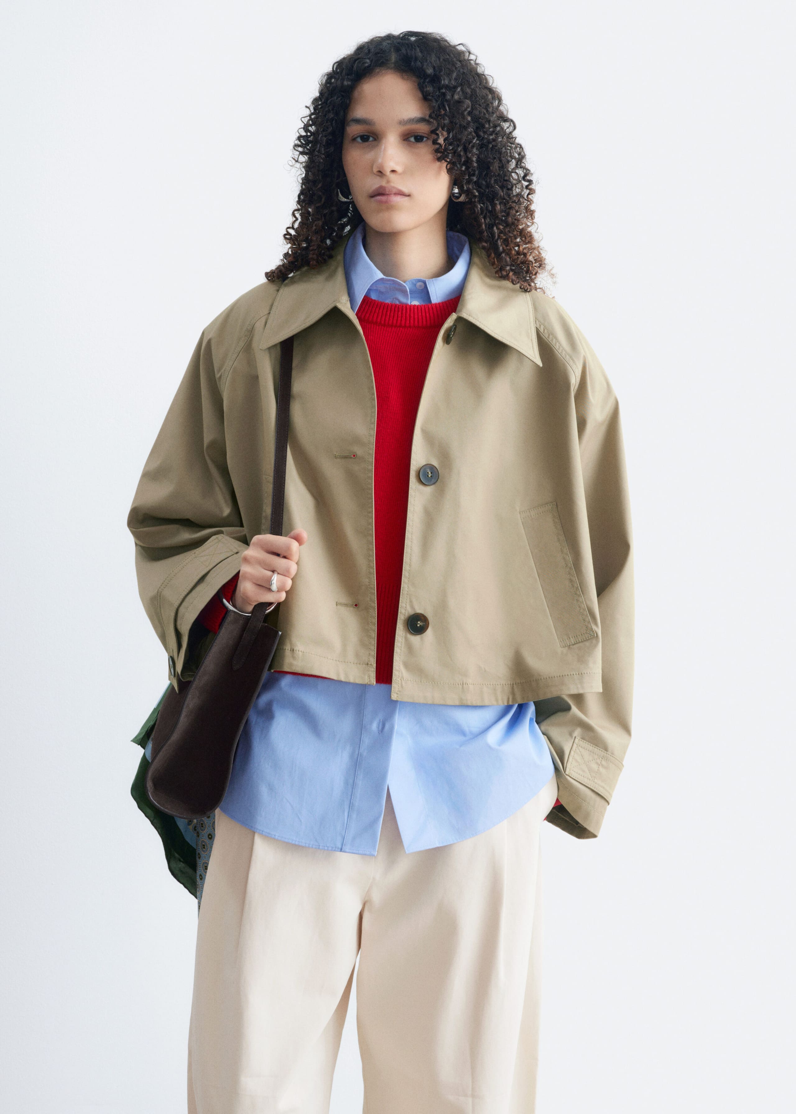 Verkürzte Jacke - Beige - Lookbook