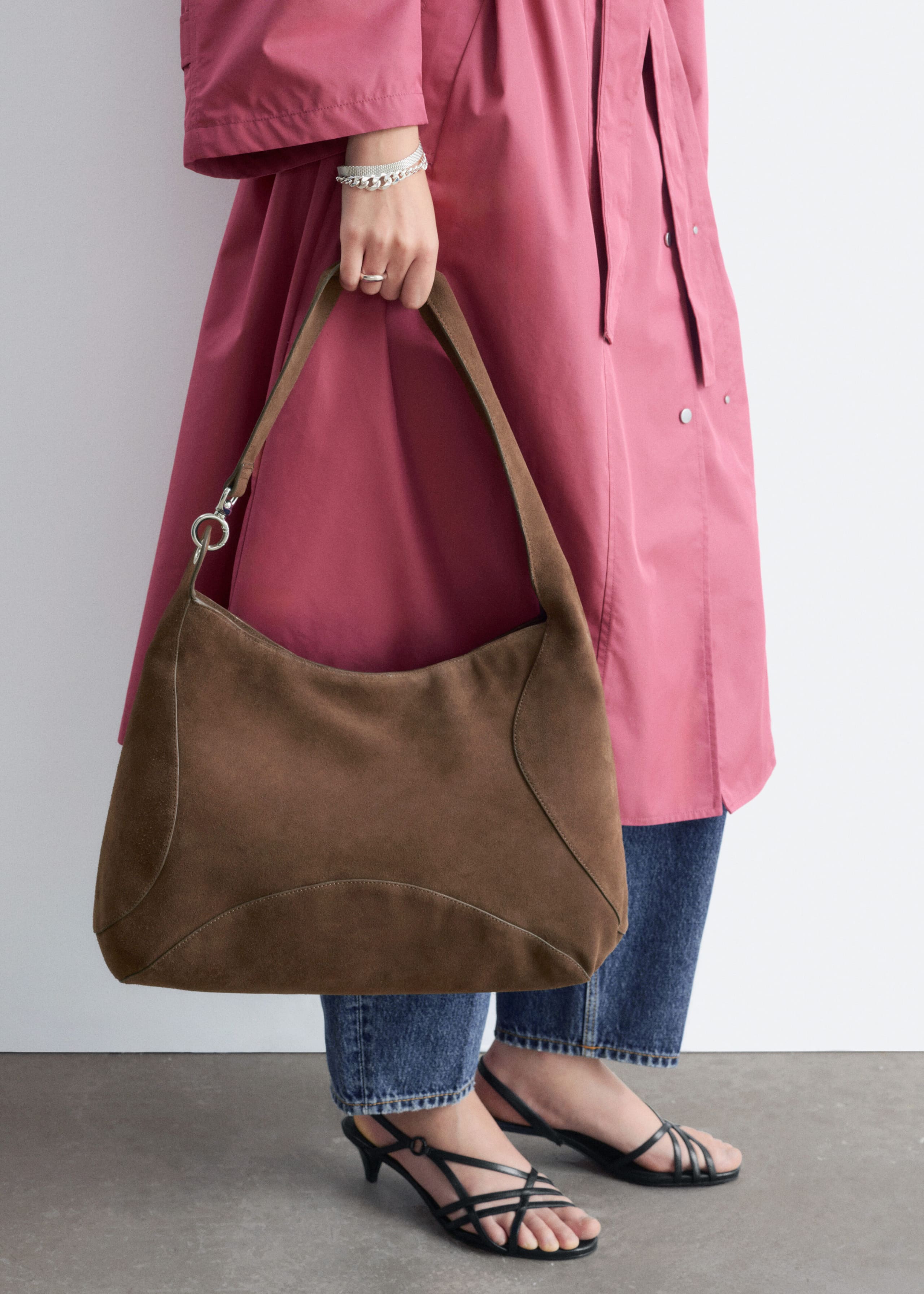 Split-Suede Carryall Bag - Dark Brown - Still Life