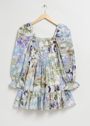 Blue Dusty Floral Print