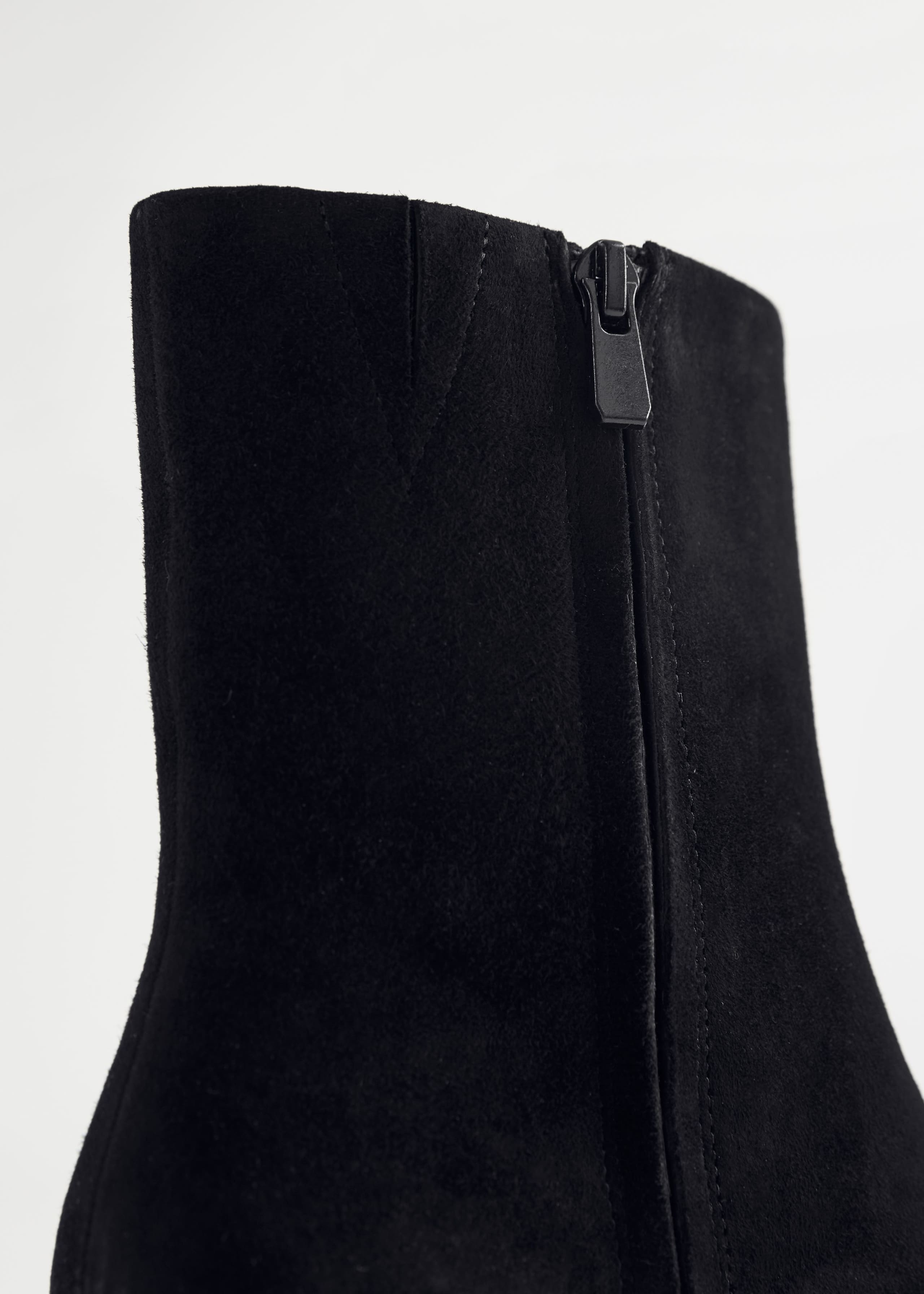 Block Heel Leather Boots - Leather - Natura morta
