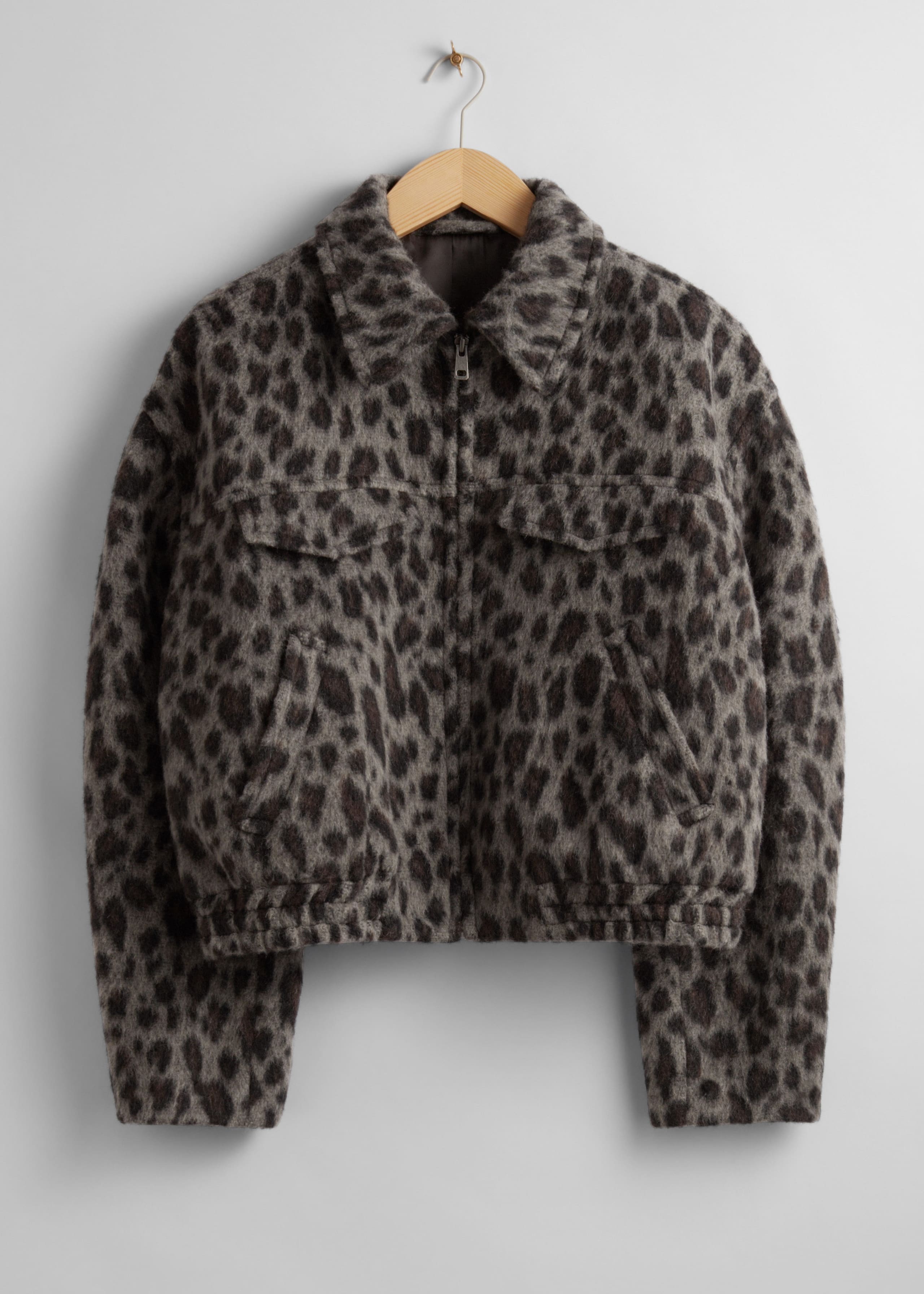 Oversized Zip Jacket - Grey Leo - Still Life