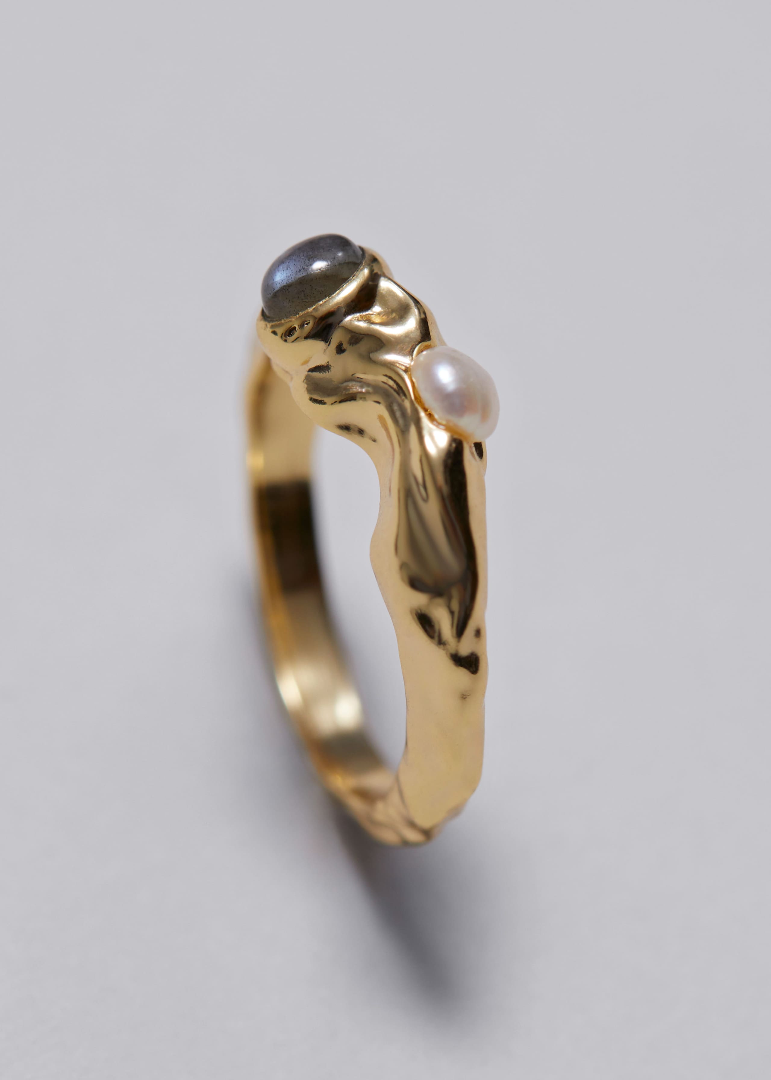 Semi-Precious Stone Ring - Gold - Still Life