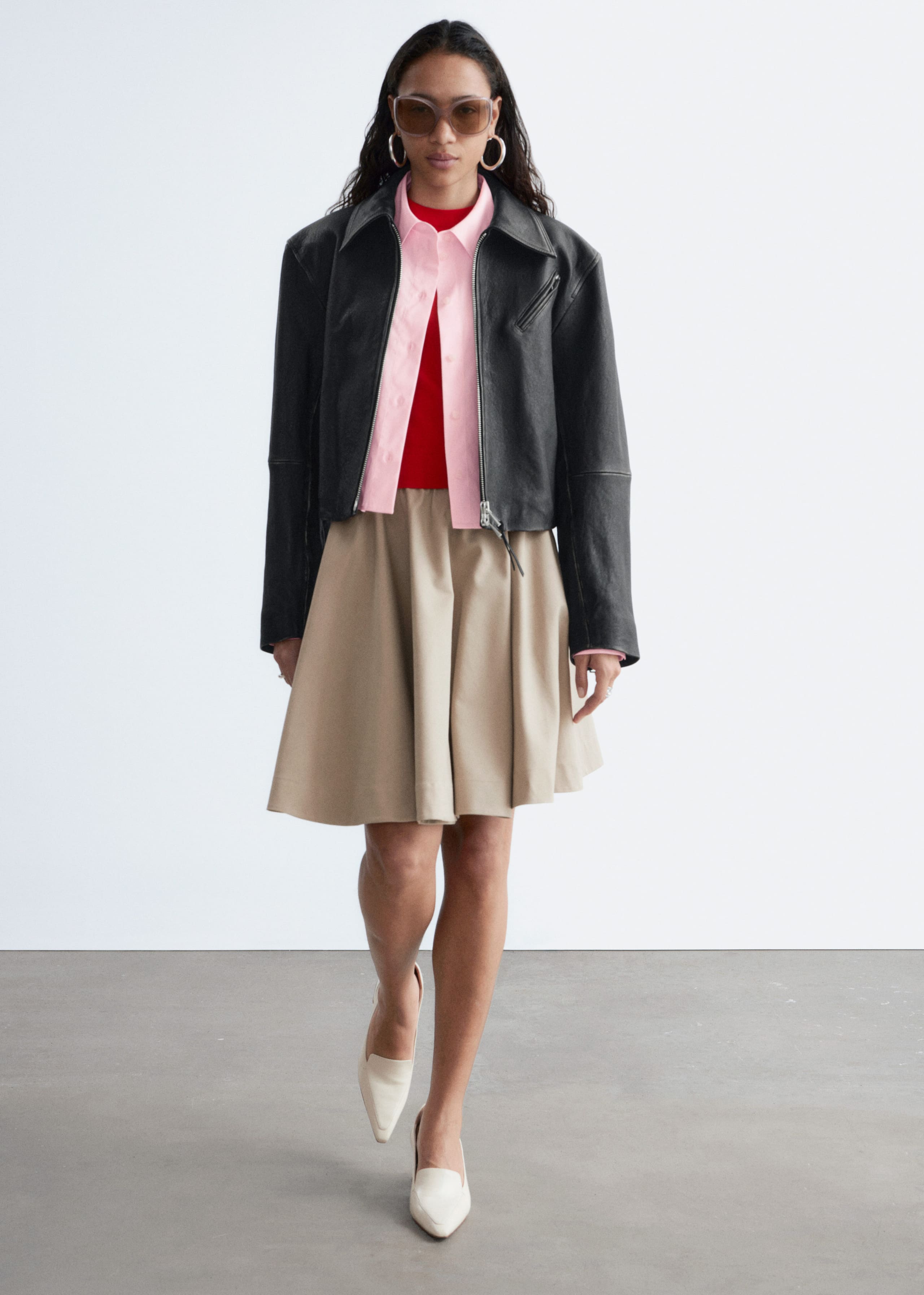 Image of Leather Biker Jacket