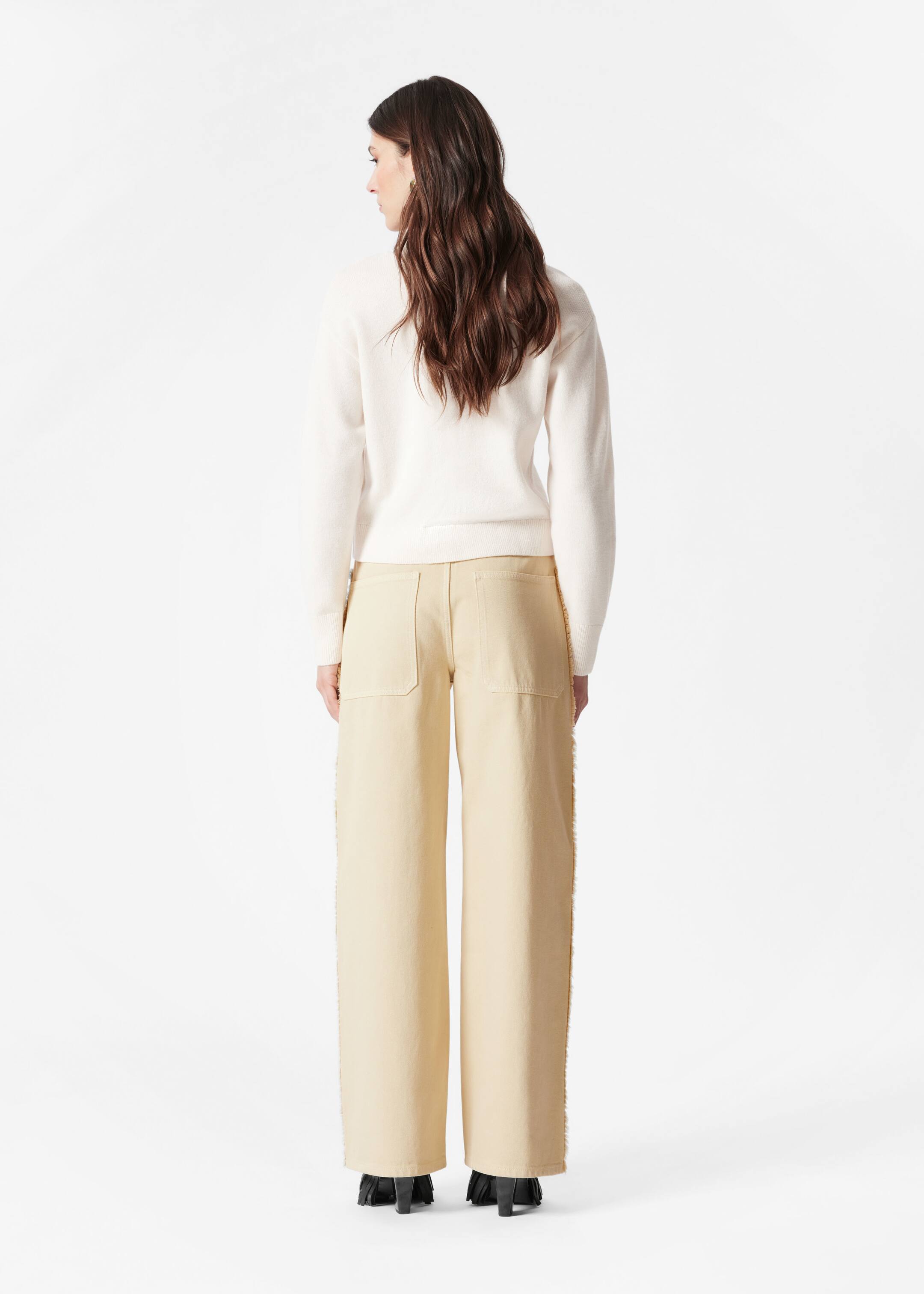 Grösseres Bild ansehen: Kastenförmige Strickjacke aus Merinowolle - Creme - DAMEN | H&M CH 4