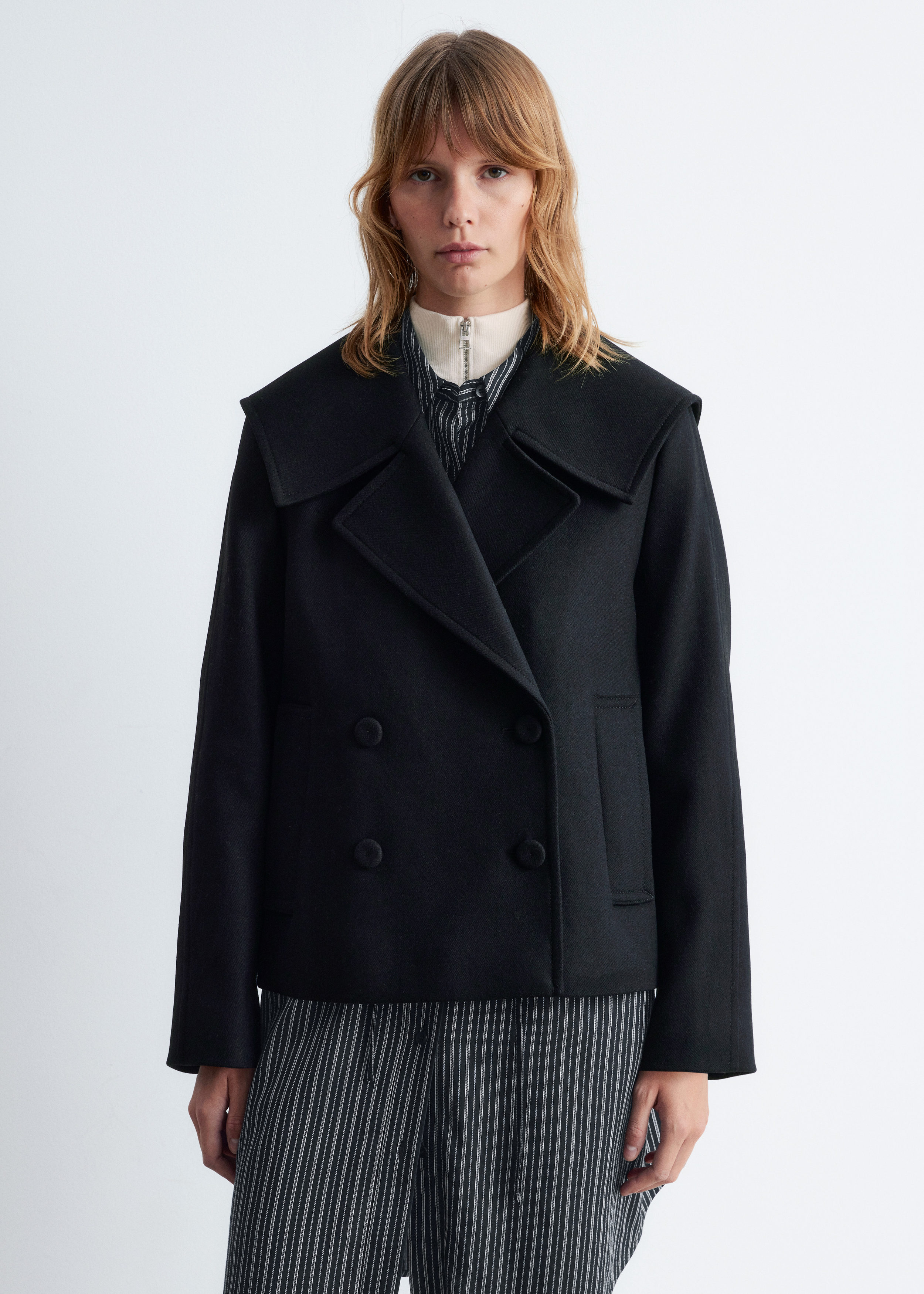 Double-Breasted Wool Jacket - Black - & Other Stories BE