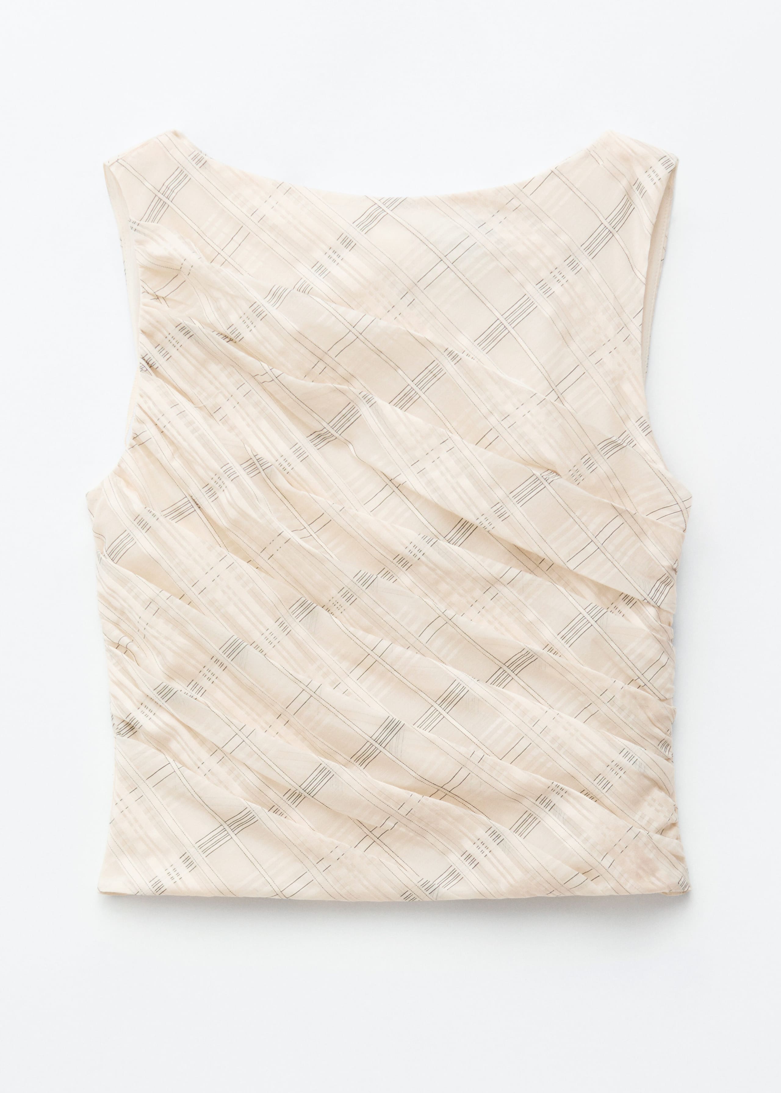 Image of Strukturiertes Oberteil mit U-Boot-Ausschnitt