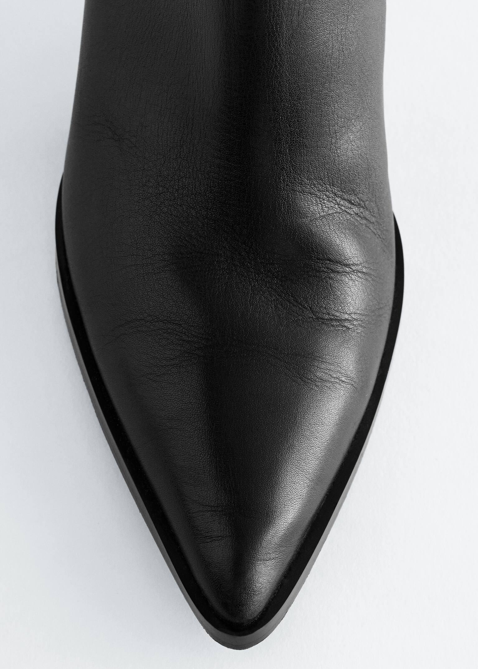 Ankelboots med taxklack - Svart/Brun/Konjak ormmönster - 3