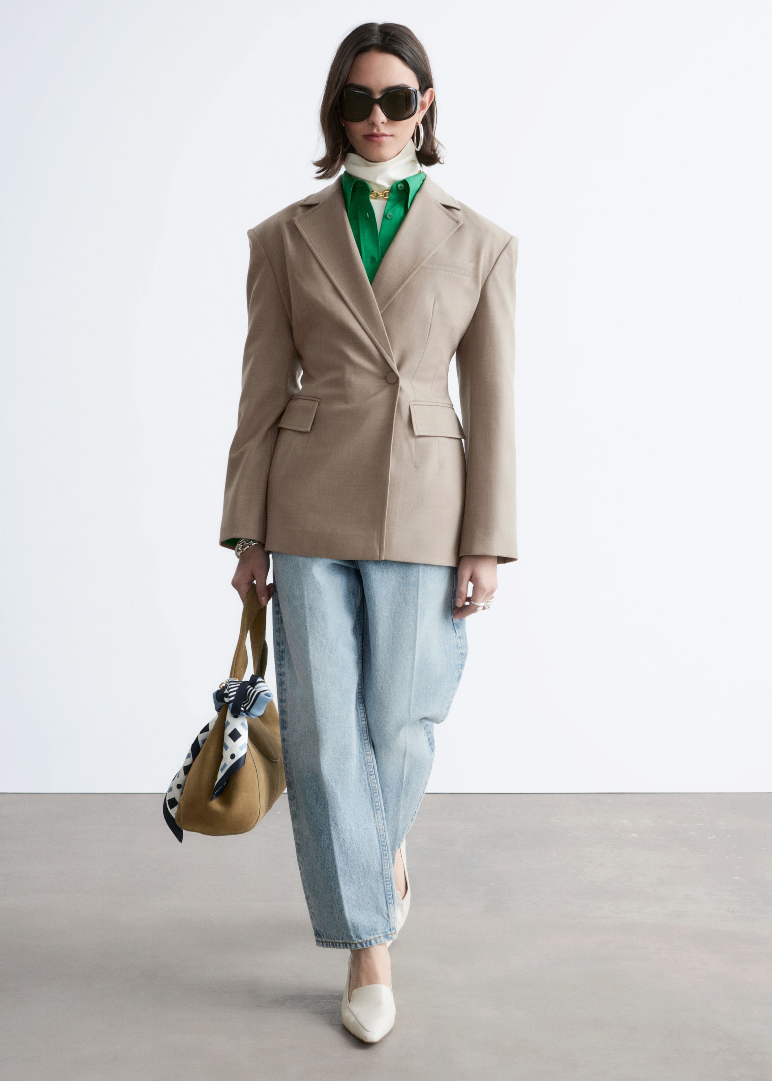 Tapered  Merino-Wool Blazer - Mole - Lookbook