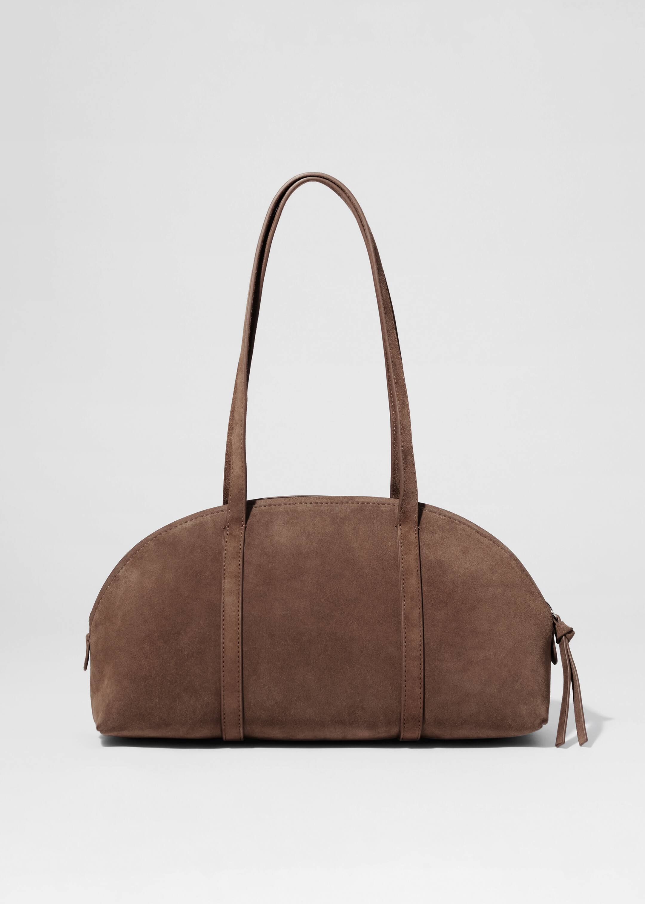 Grotere afbeelding bekijken: Suède bowlingtas - Brown - DAMES | H&M BE 2