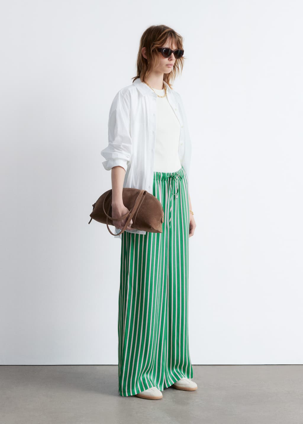 Image of Drawstring Satin Trousers
