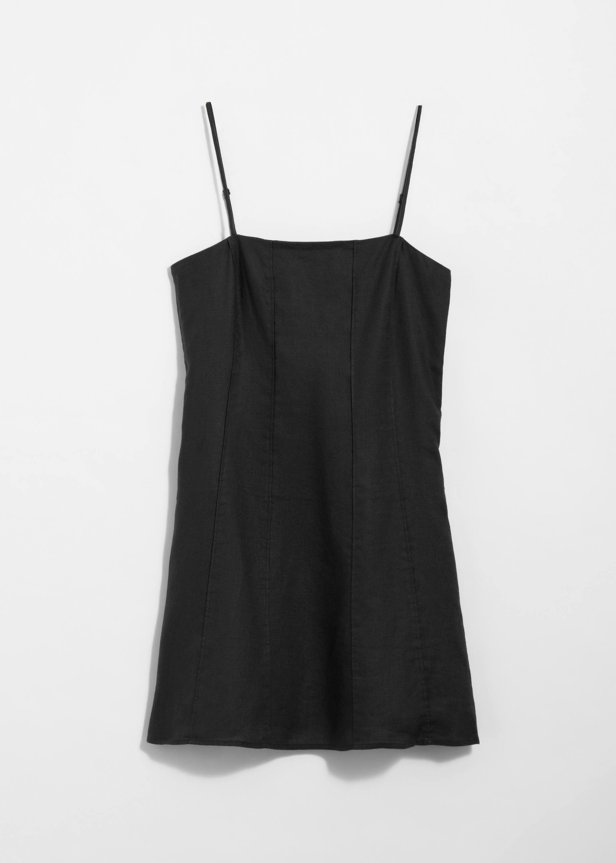 Se større billede: Minikjole i hør med stropper - Sort - DAME | H&M DK 1