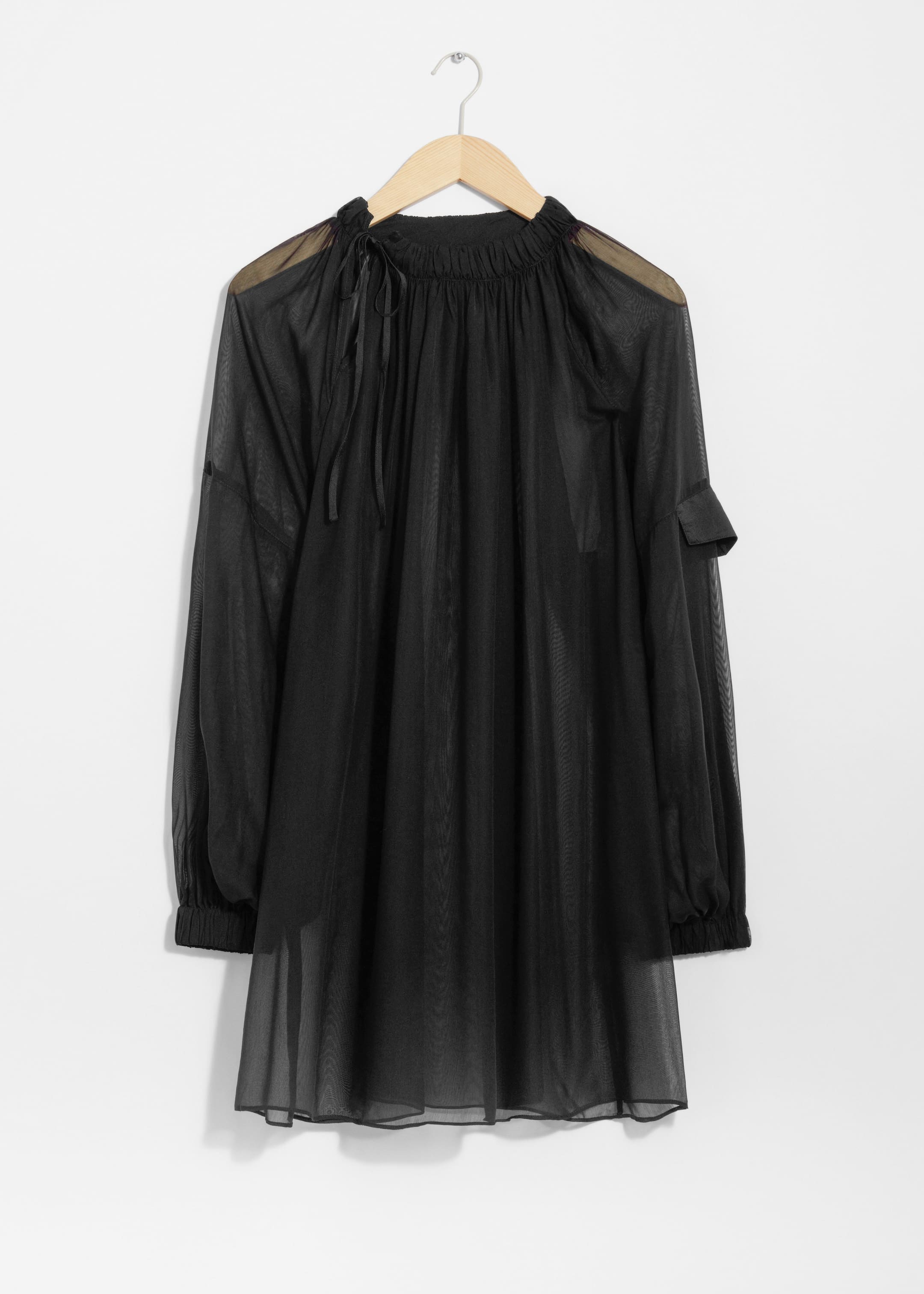 Zobacz większy obraz: Przezroczysta sukienka mini - Czarny - ONA | H&M PL 1