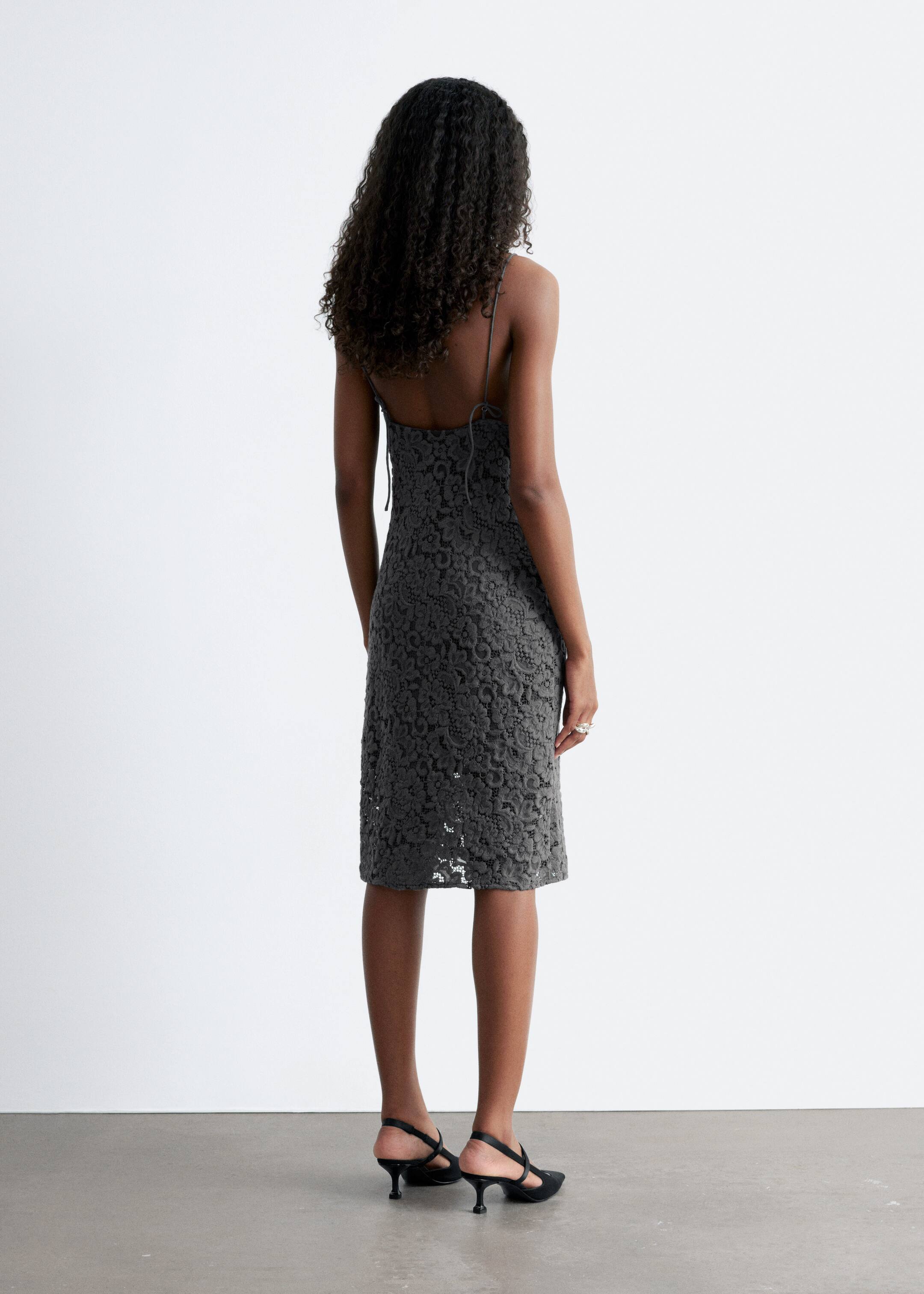 Größeres Bild ansehen: Midikleid mit Spitze - Dunkelgrau - Ladies | H&M DE 4