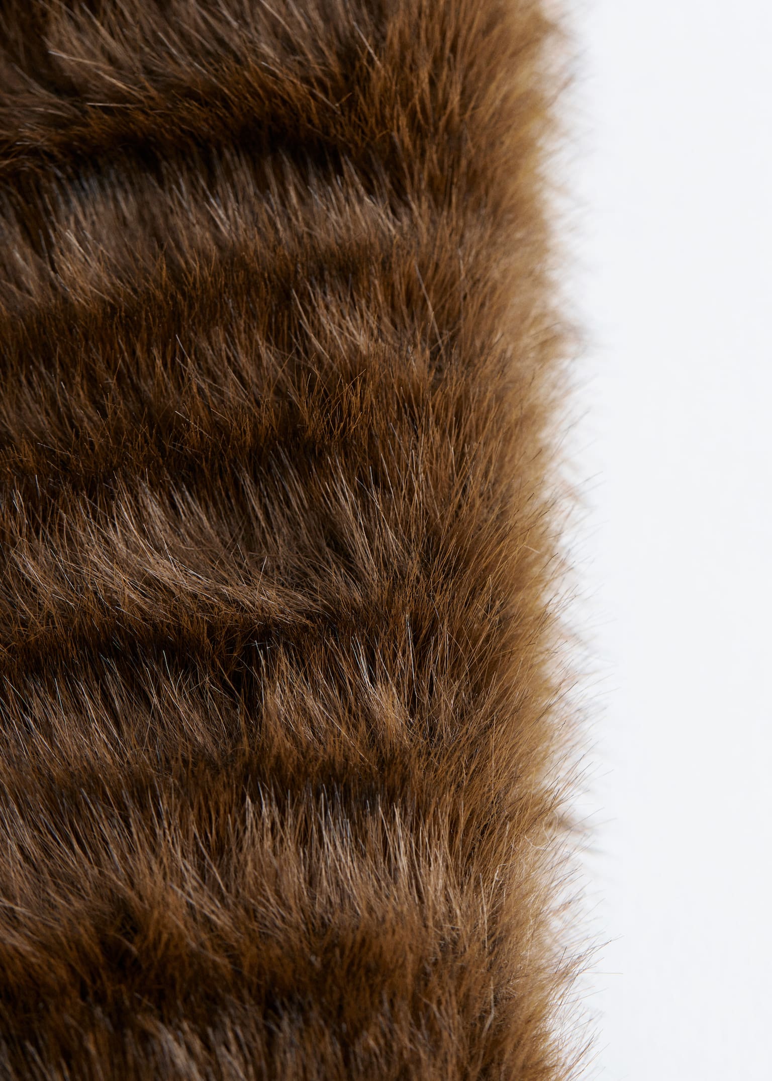 Faux Fur Headband - Brown/Cream - 2