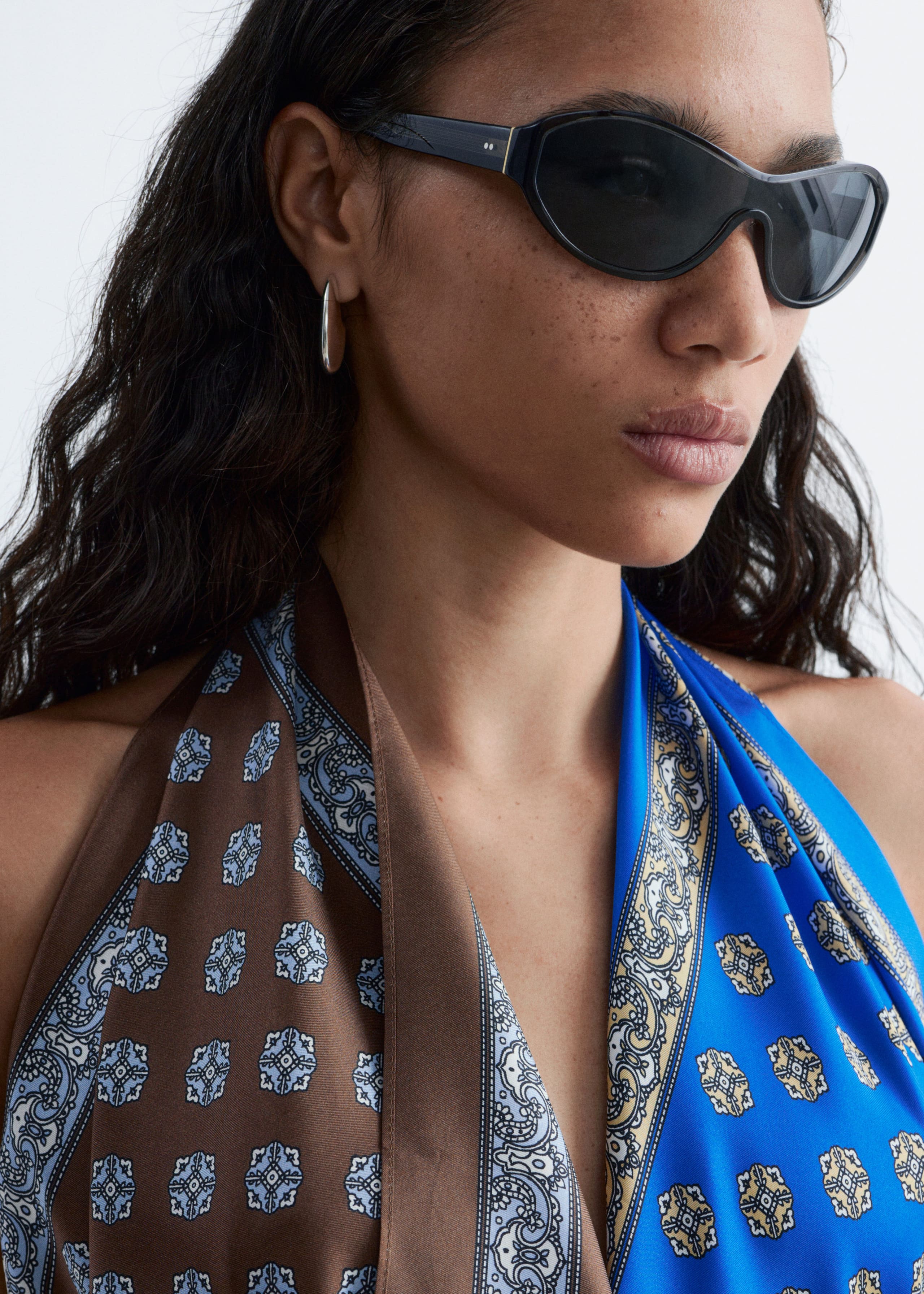 Image of Silk Scarf Halter Top