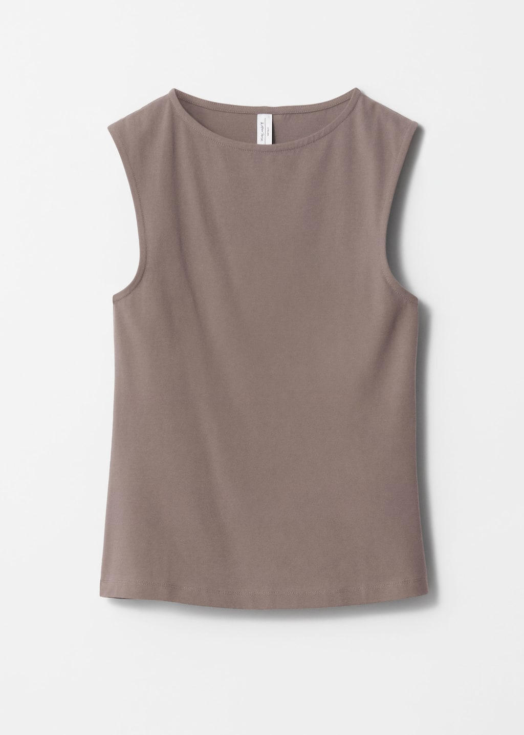 Camiseta de tirantes con cuello barco - Negro - Bodegón