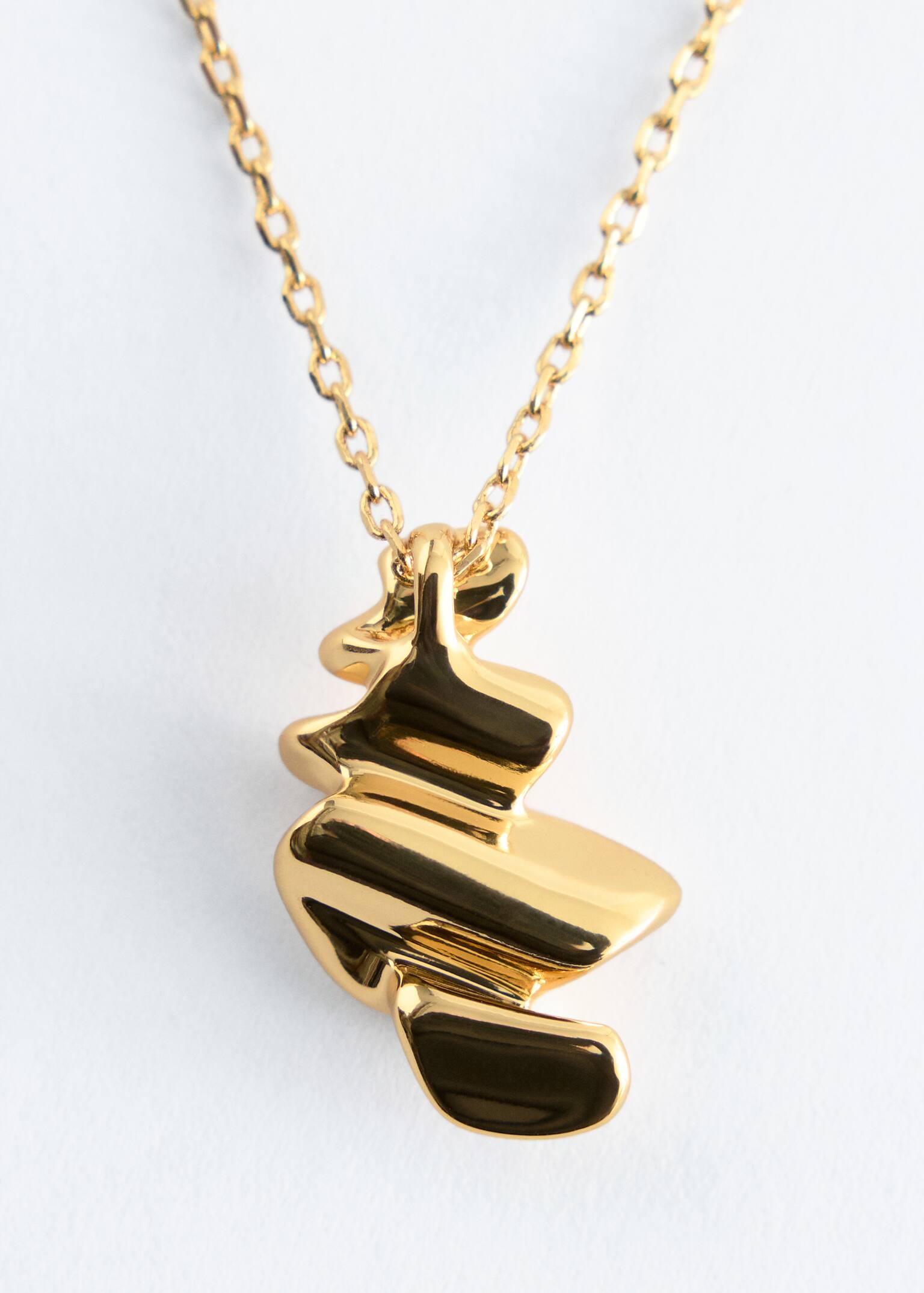 Layered Pendant Necklace - Gold - 3