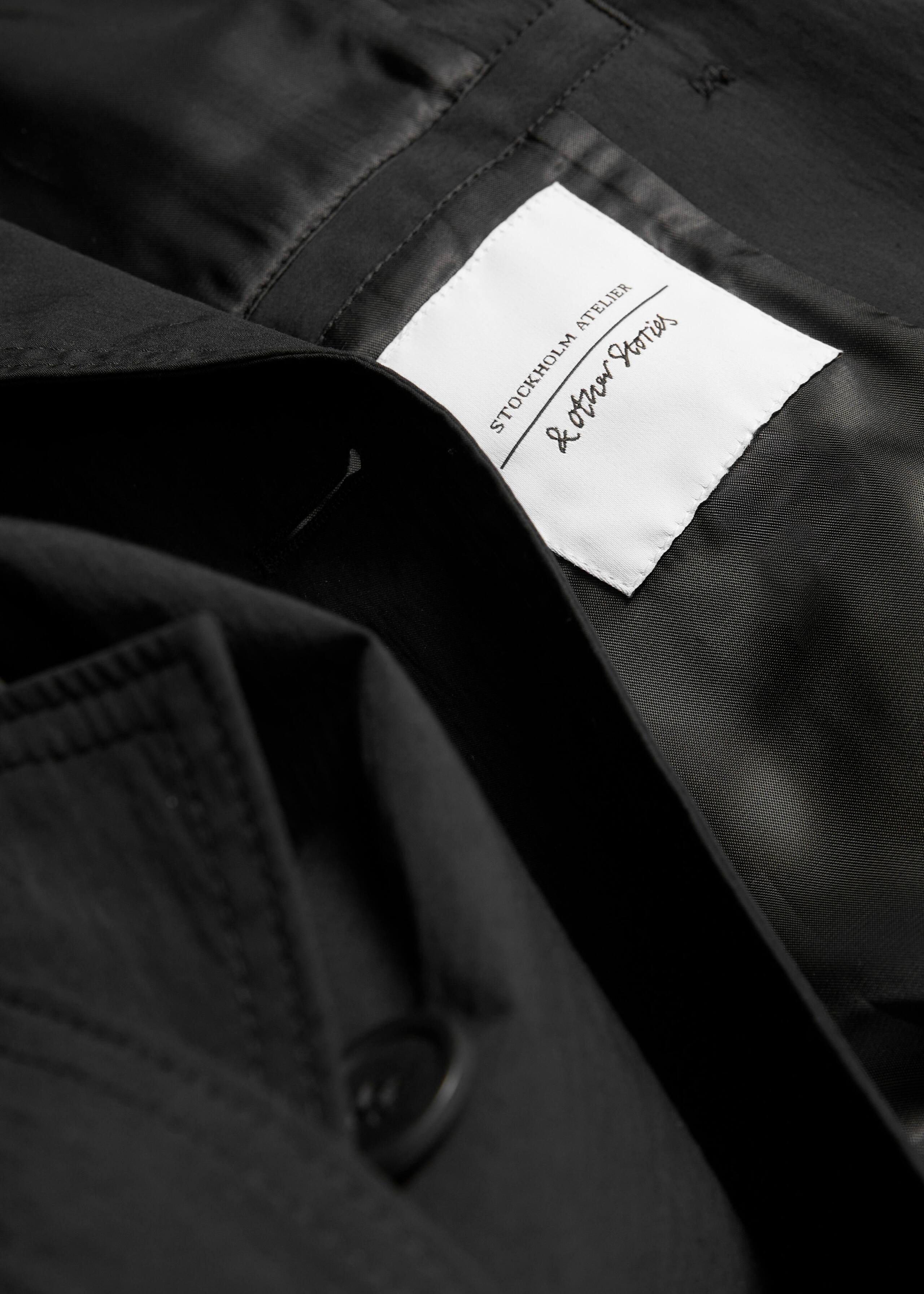Crinkle-Effect Trench Coat - {{variantName}} - Descriptive Detail