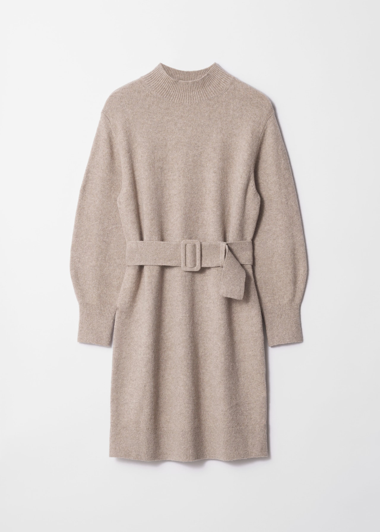 Belted Jumper Dress Caramel Ladies H&M GB